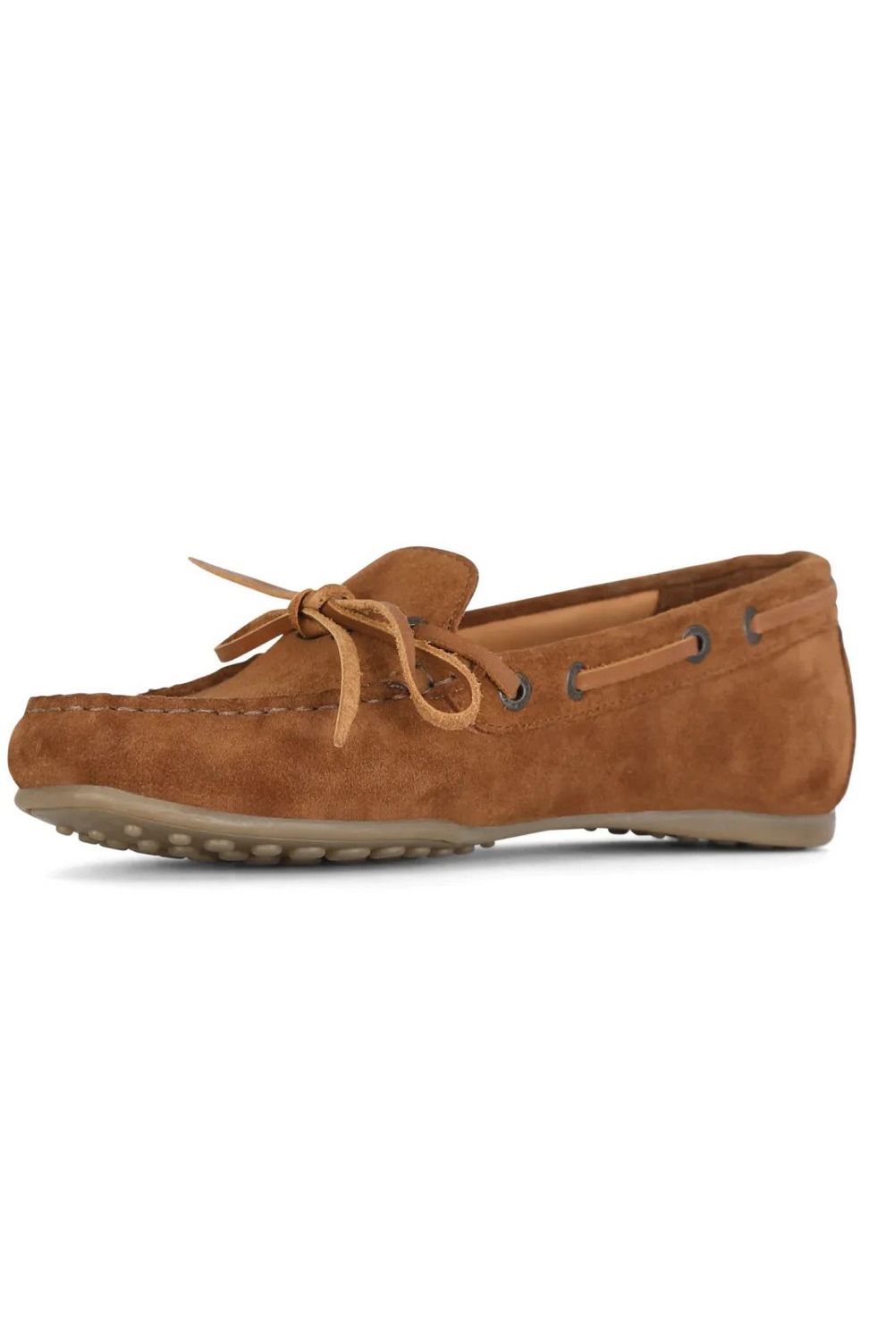 Tan Sofia Suede Moccasins, Image 2 of 2
