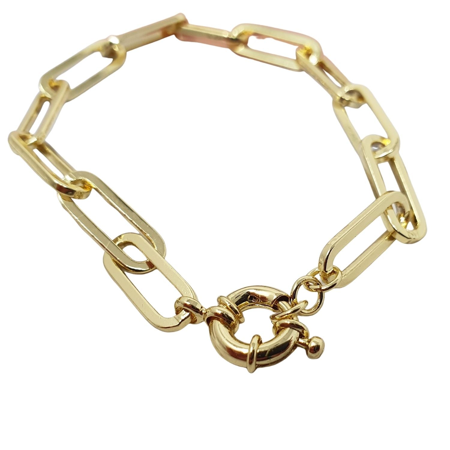 Gold 18ct Gold Plated Paperclip Bracelet, Image 1 of 1