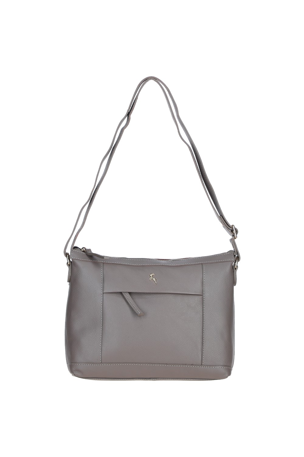 Taupe 'Windsor' Real Leather Shoulder Bag, Image 2 of 4