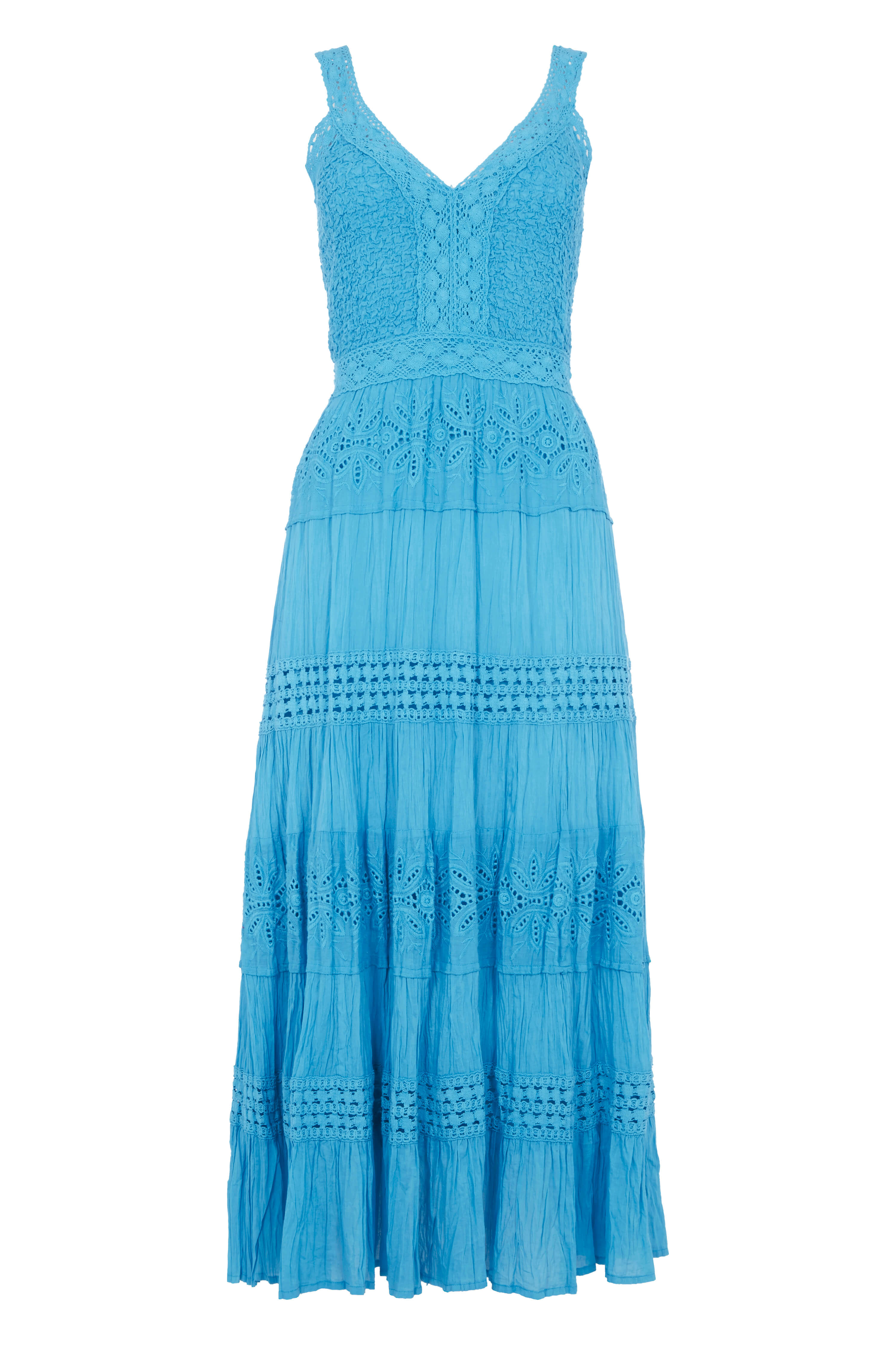 lace tank maxi dress DKNY Women's Tiered Tank Maxi Dress in Eggnog
