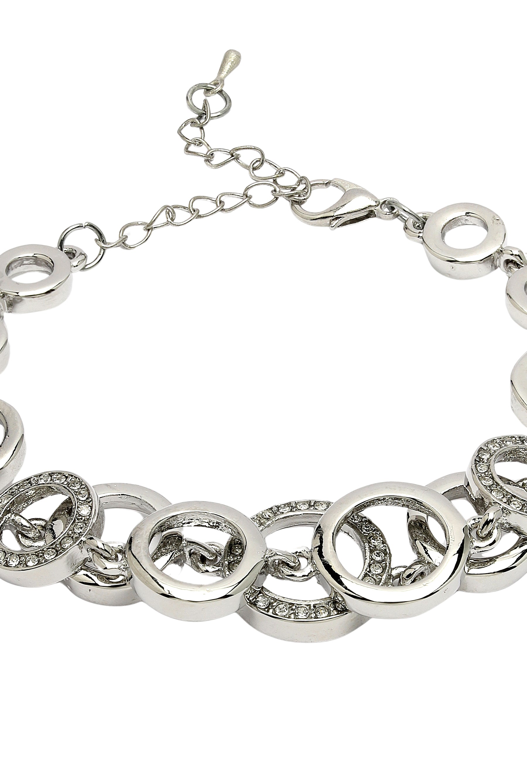 Silver Diva Collection Elegant Double Wrap Bracelet, Image 4 of 6