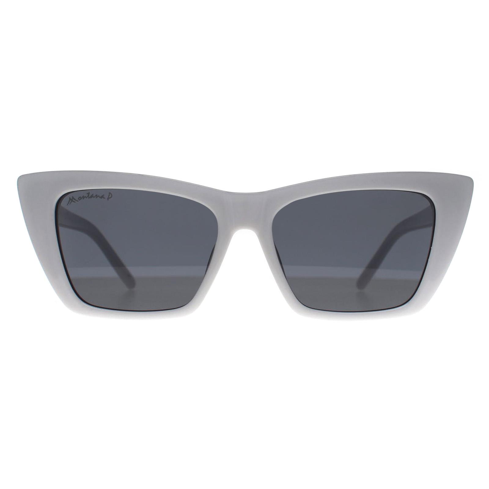 White Cat Eye White Smoke Grey Polarized MP64, Image 1 of 3