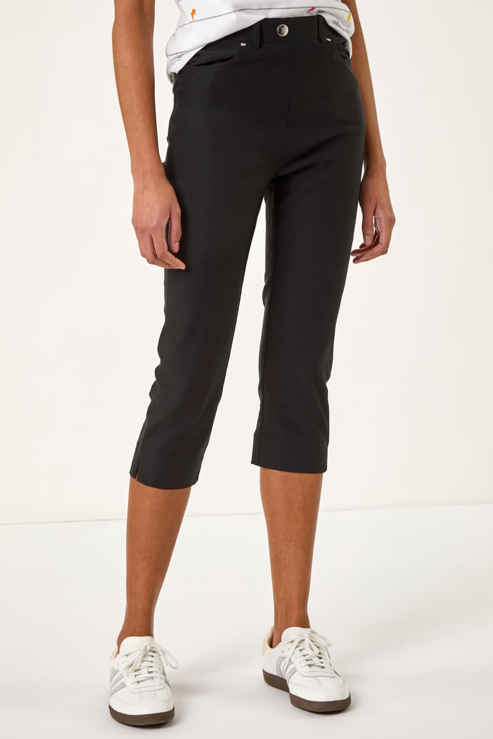 Black Lift Sculpt Shape Cropped Stretch Trouser, Image 5 of 5