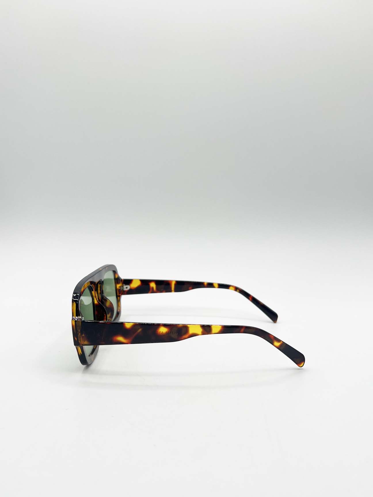 Green Retro Navigator Sunglasses, Image 5 of 6
