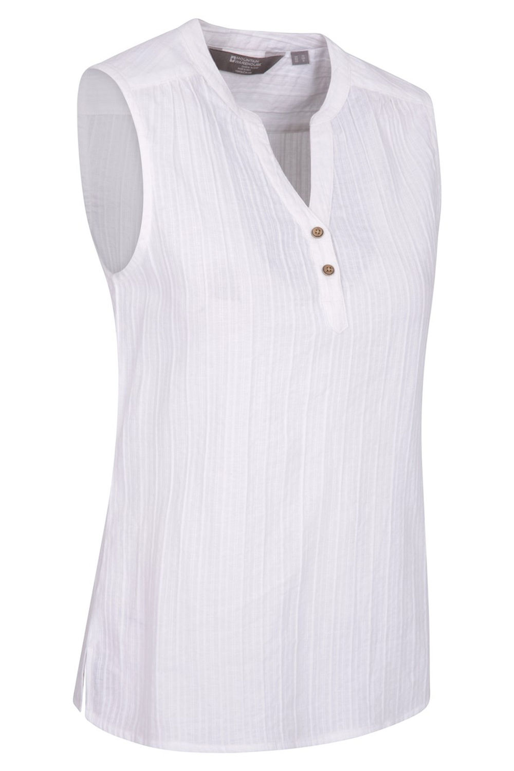 White Petra Sleeveless Shirt, Image 4 of 4