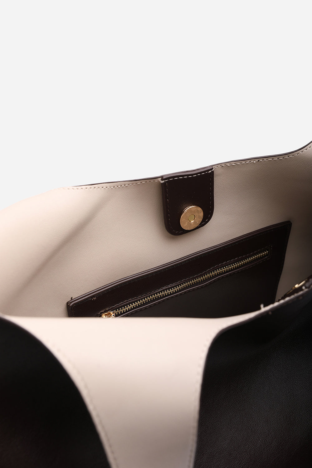 Dark Brown Citron Shoulder Tote Bag, Image 5 of 8