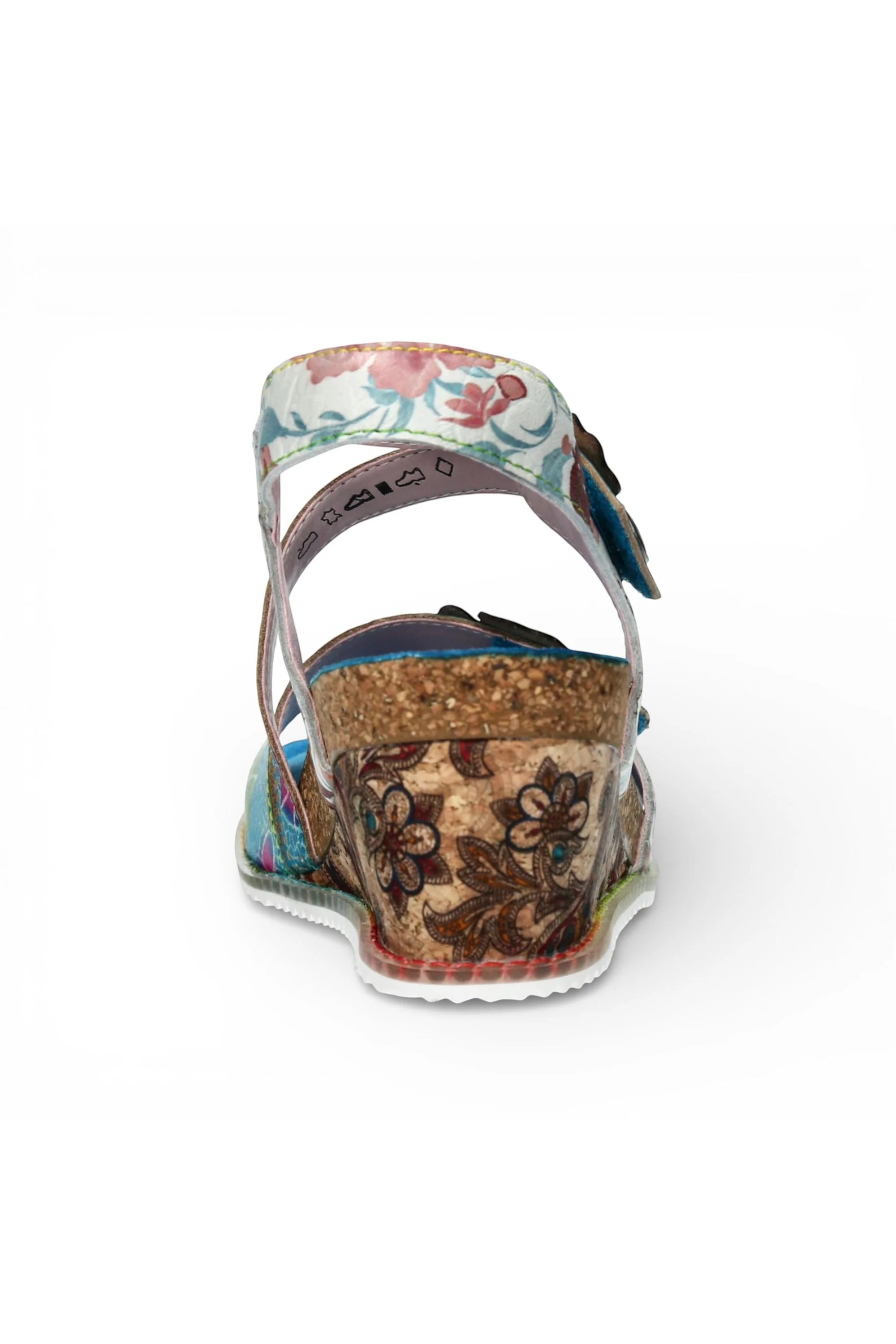 Blue Womens Cushioned Wedge Sandals-BONITO-32, Image 6 of 7