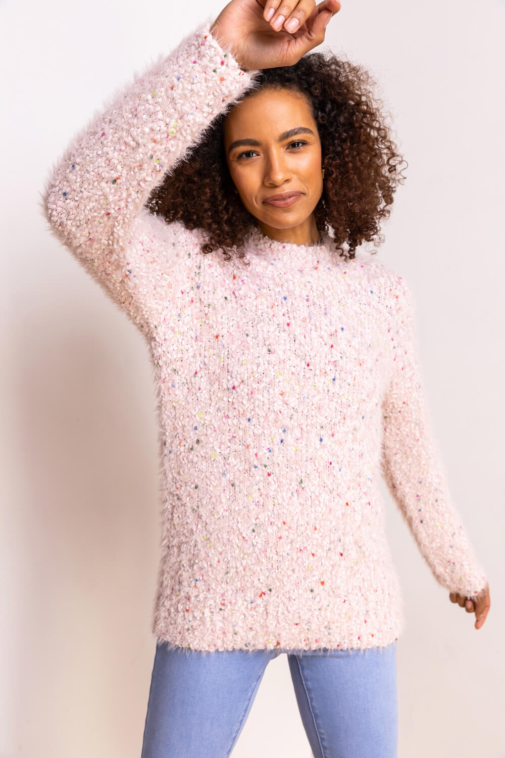  High Neck Fluffy Jumper, Image 6 of 5
