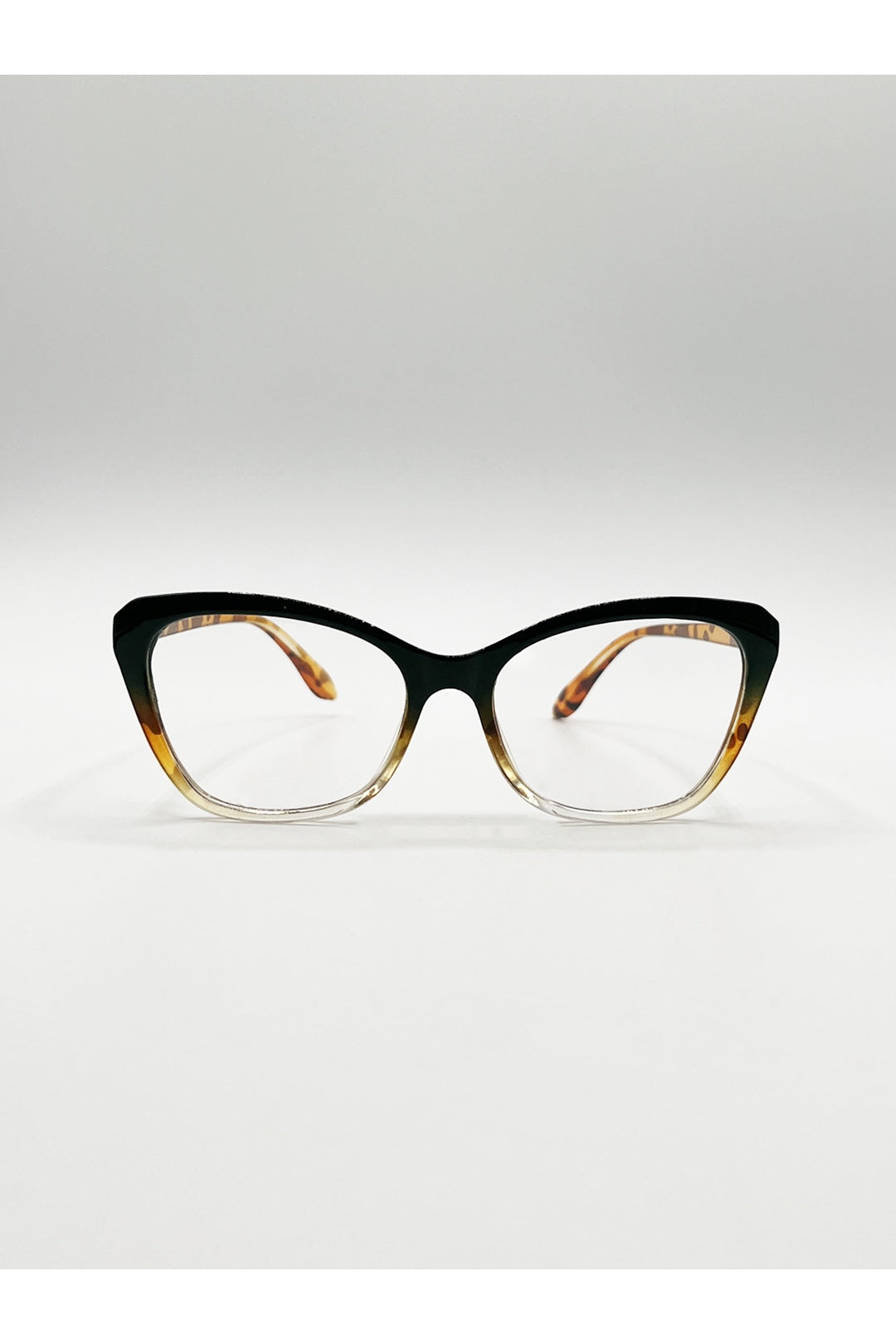 Green Green Tortoiseshell clear Lens Glasses, Image 1 of 6