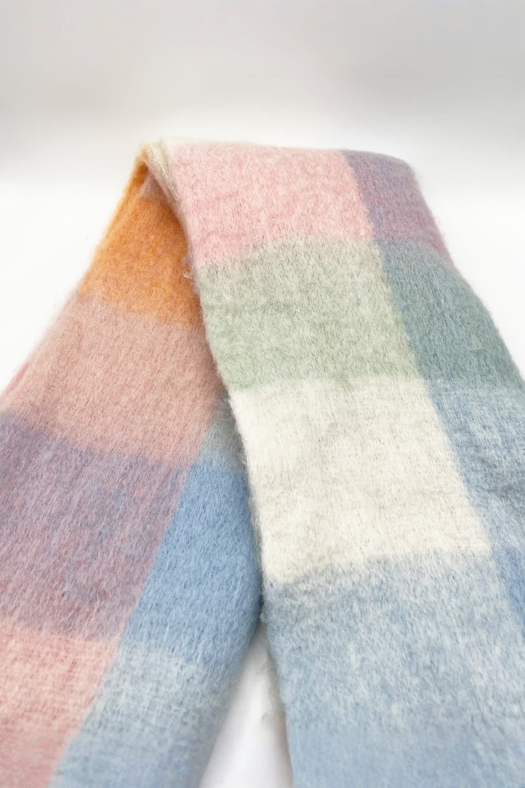 Multi Pastel Check Print Scarf, Image 2 of 6