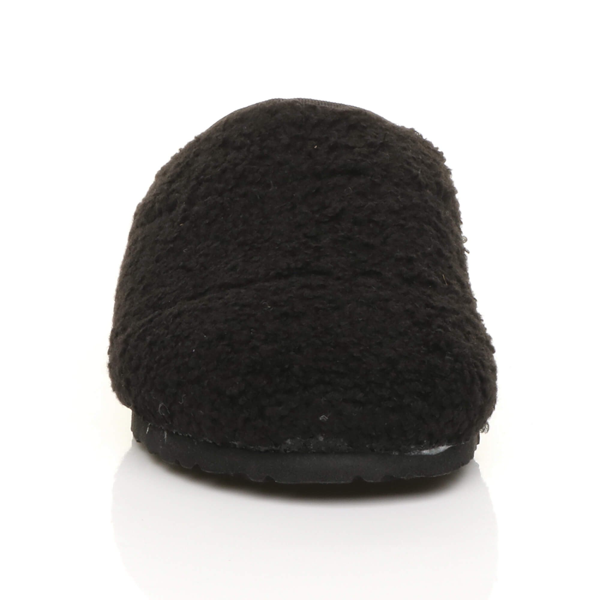 Black AJVANI Black Footbed Mules Slippers, Image 6 of 6
