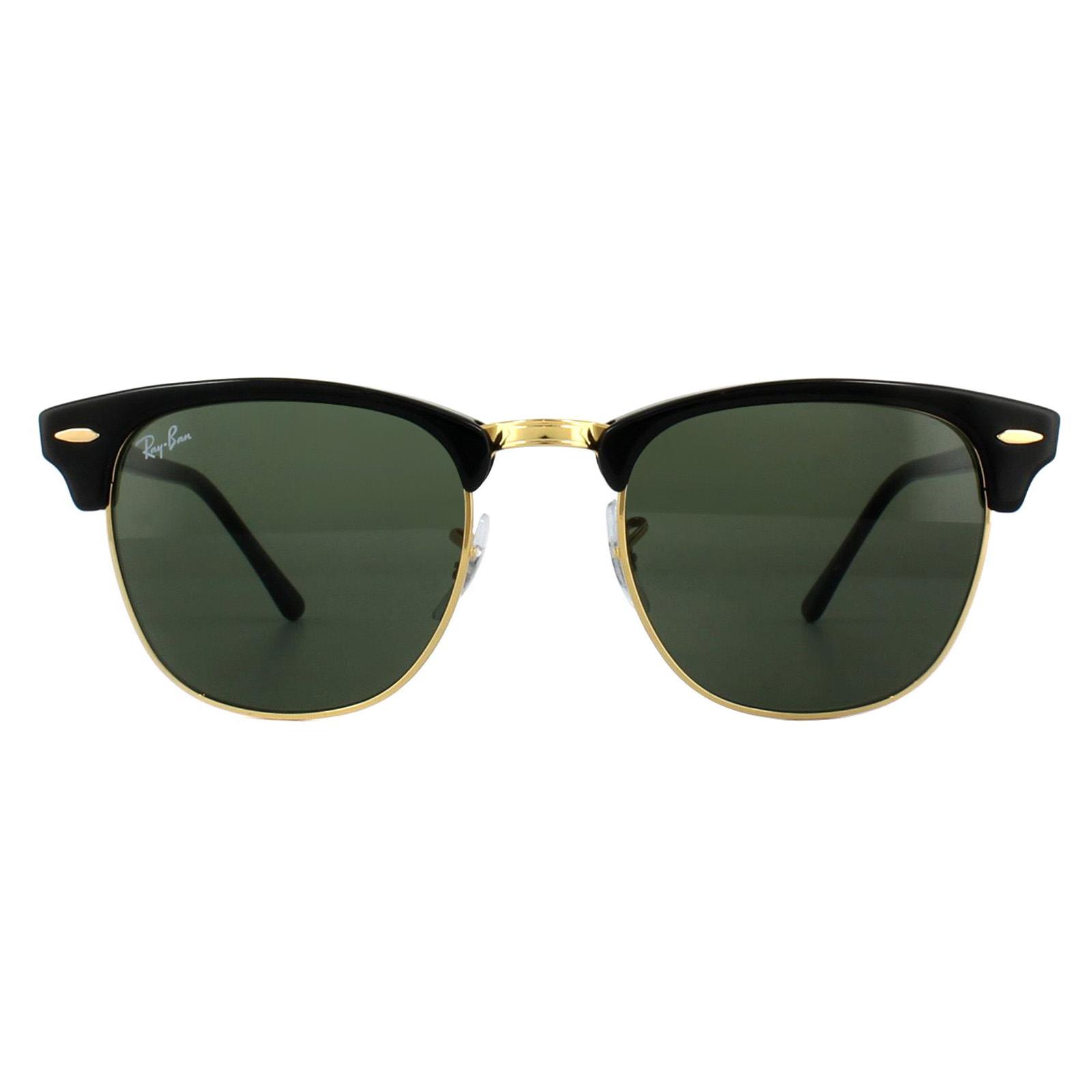 Black Round Black Green Clubmaster 3016 Sunglasses, Image 1 of 4