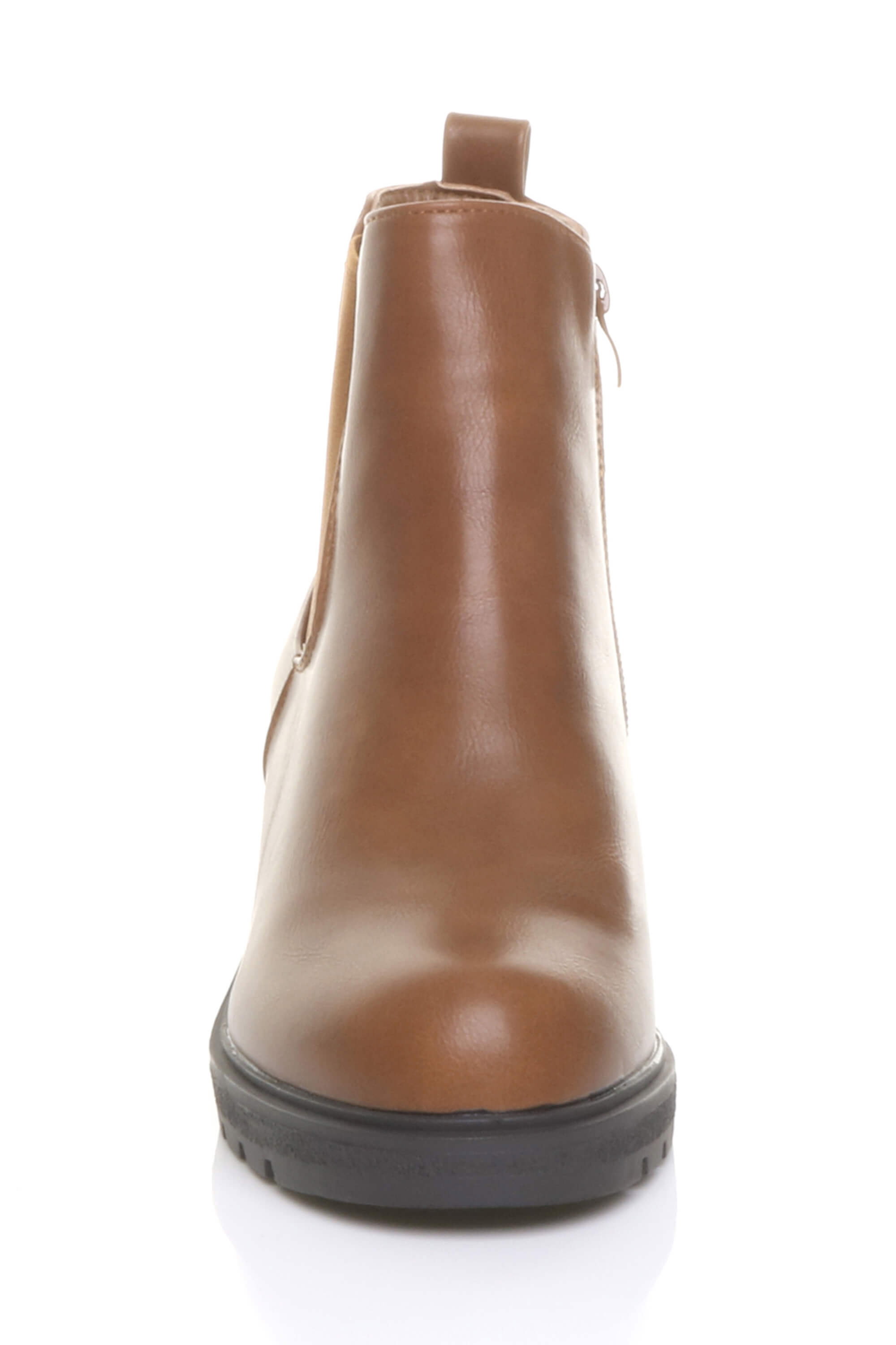 Camel AJVANI Camel High Wedge Heel Ankle Chelsea Boots, Image 6 of 6