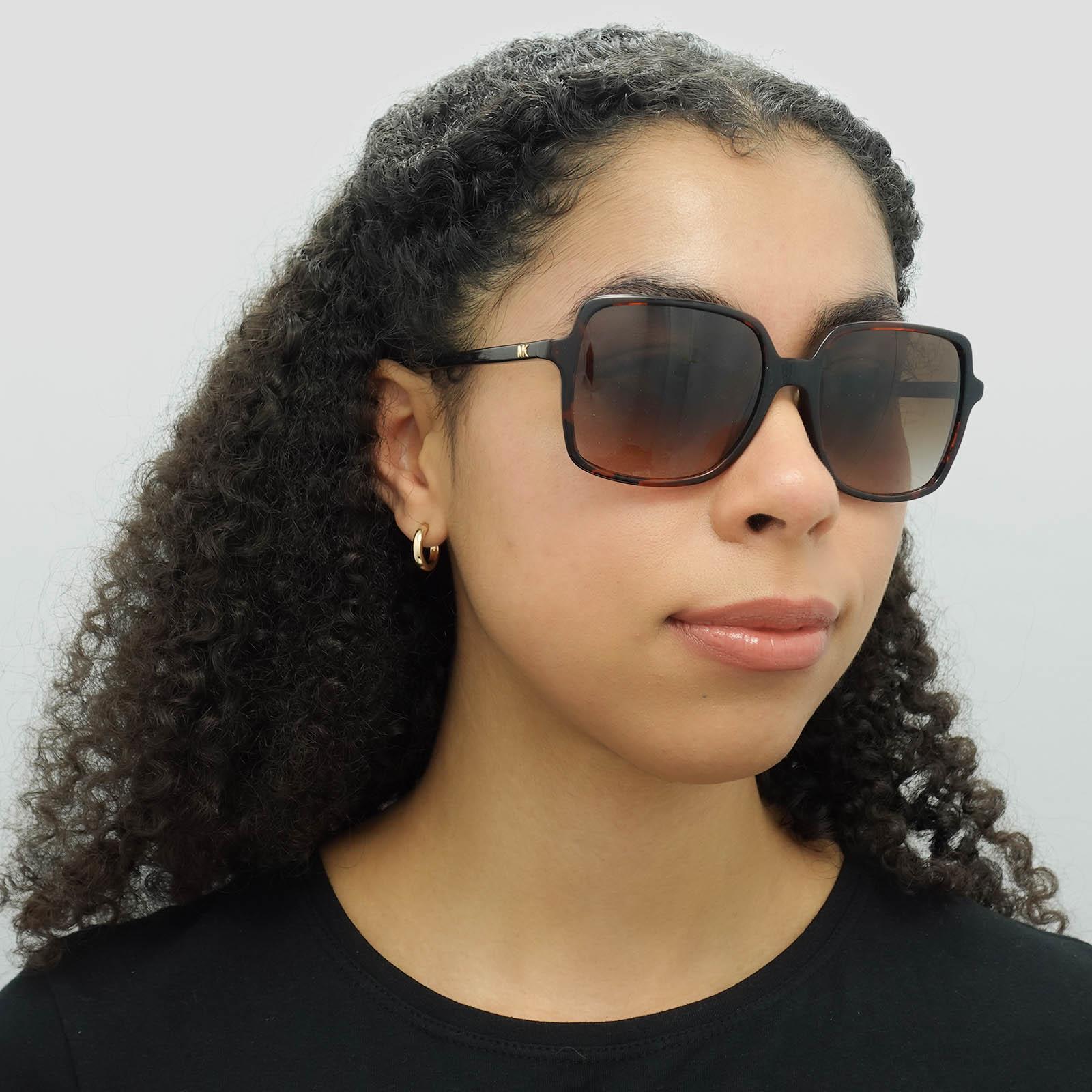 Brown Michael Kors Brown Square Dark Tortoise Smoke Gradient Sunglasses, Image 7 of 8