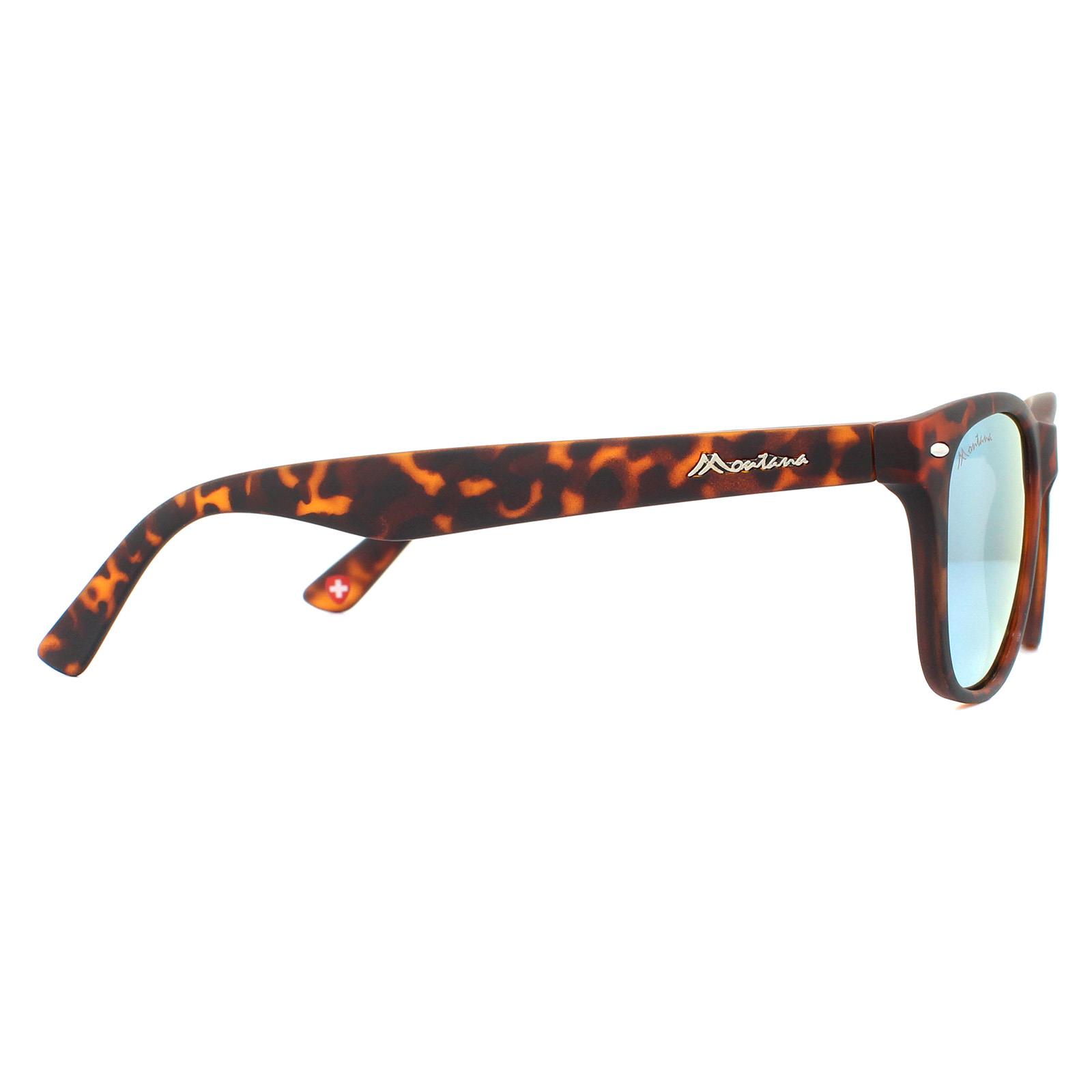 Brown Montana Brown Rectangle Matte Turtle Brown Rubbertouch Gold Pink Sunglasses, Image 4 of 4