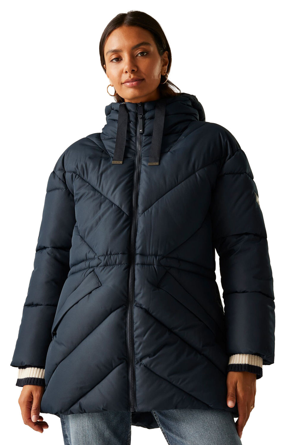 Navy Rusey Quilted Padded Jacket, Image 5 of 5