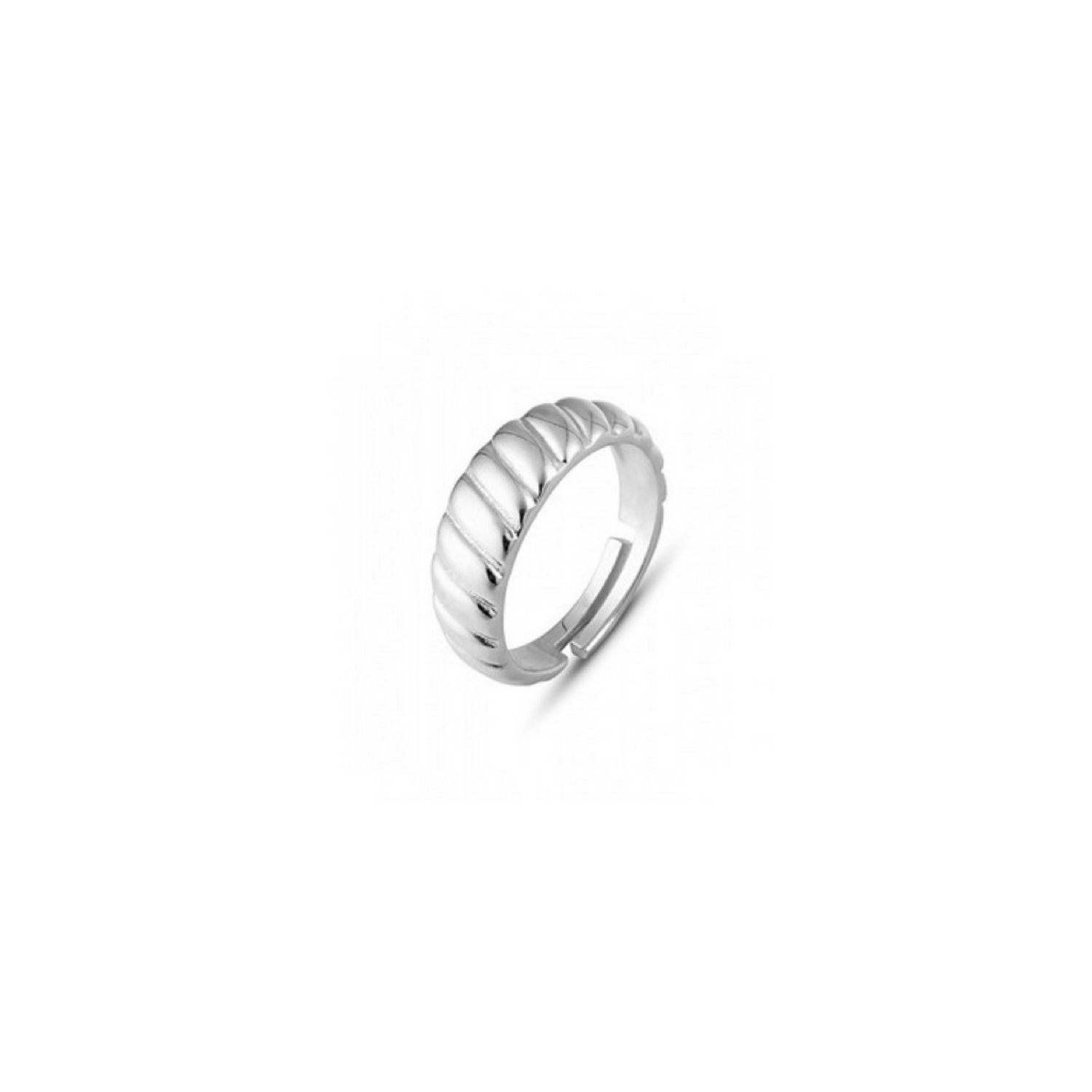 Silver Croissant Ring In Sterling Silver Gold Vermeil, Image 1 of 2