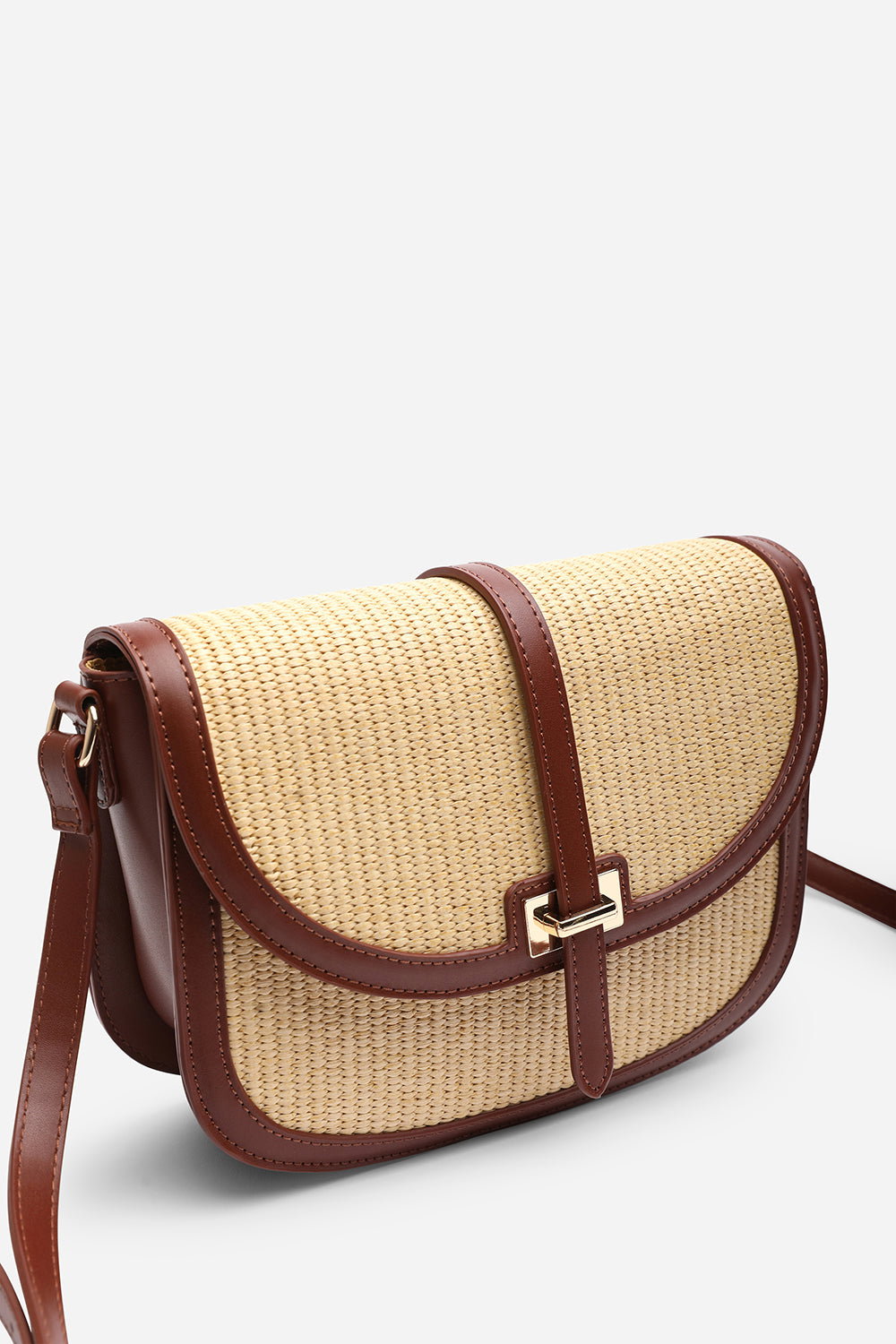 Amira Raffia Cross Body with Flap Bag, Image 3 of 6