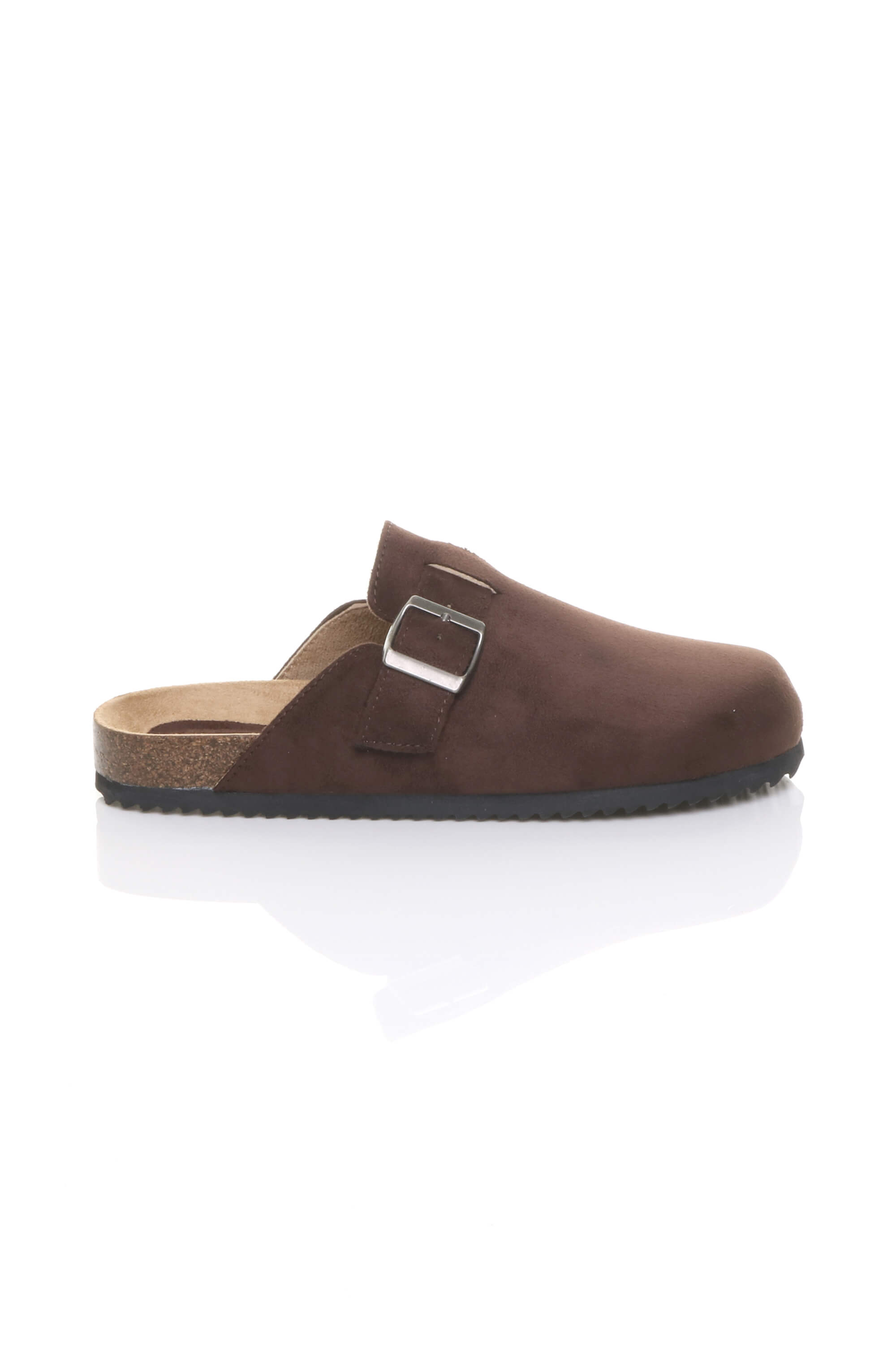 Brown AJVANI Brown Flat Footbed Sandals Mules, Image 2 of 4