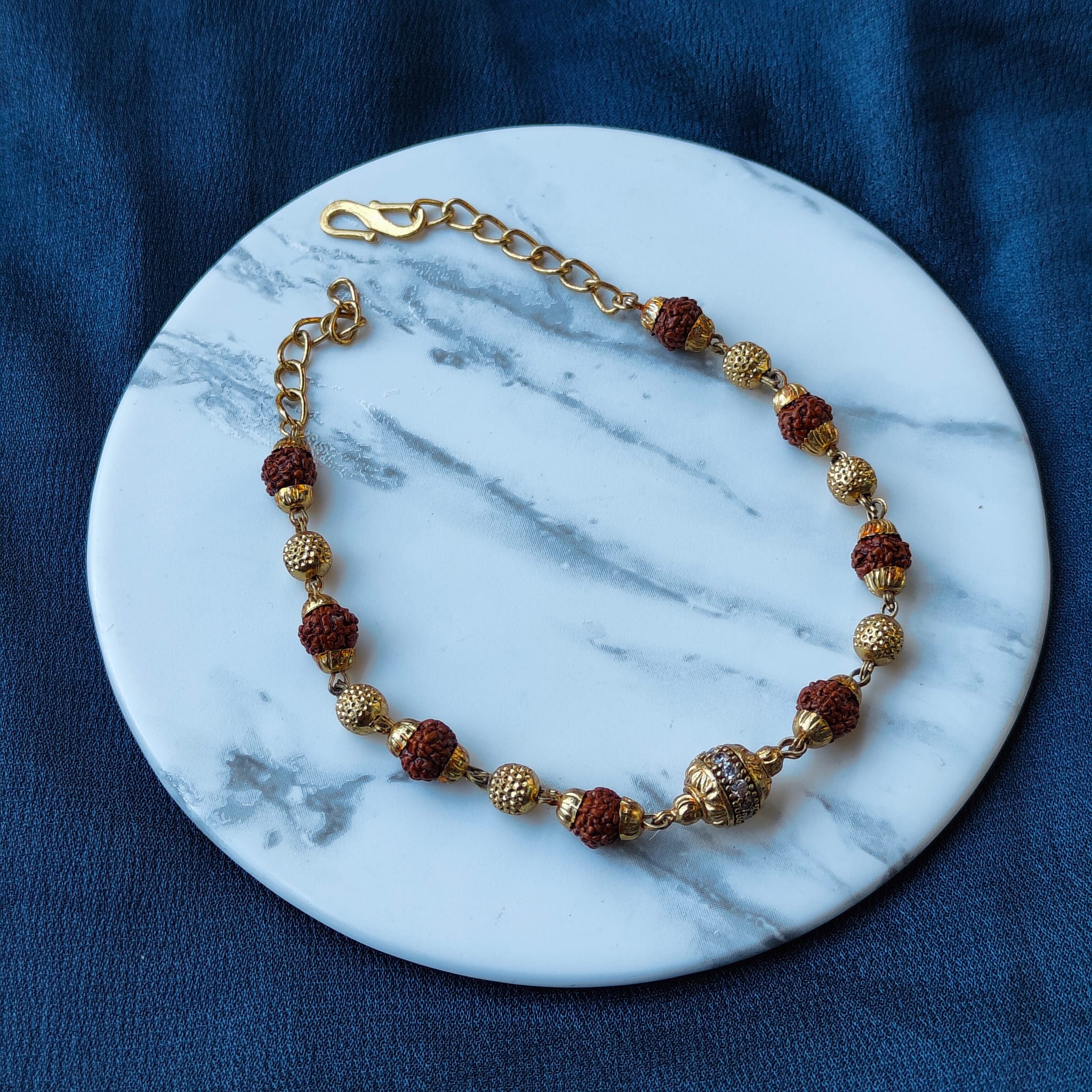 Brown Indian Shiva Rudraksha Beaded Bracelet, Image 2 of 4