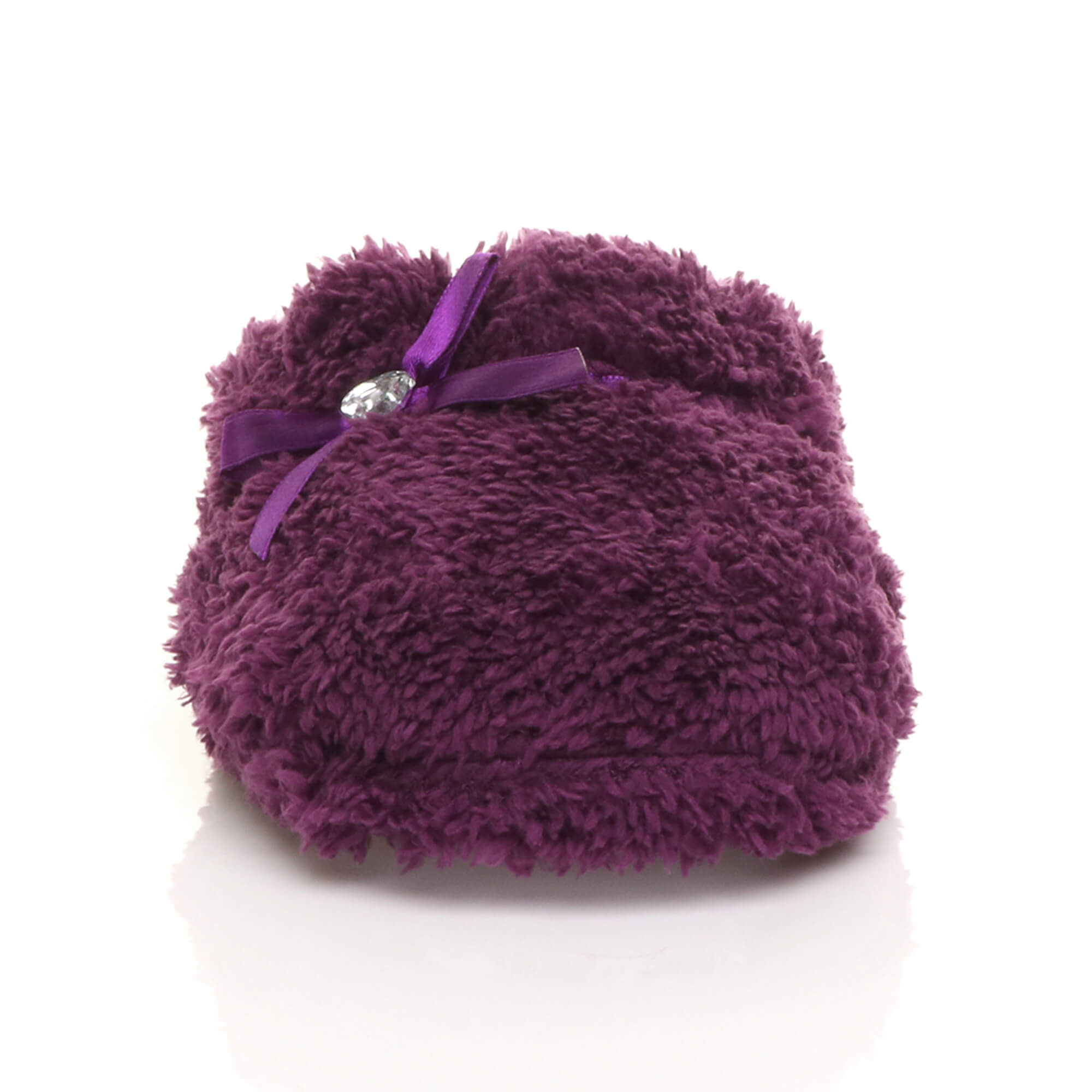 Purple AJVANI Purple Fleece Mules Slippers, Image 5 of 5