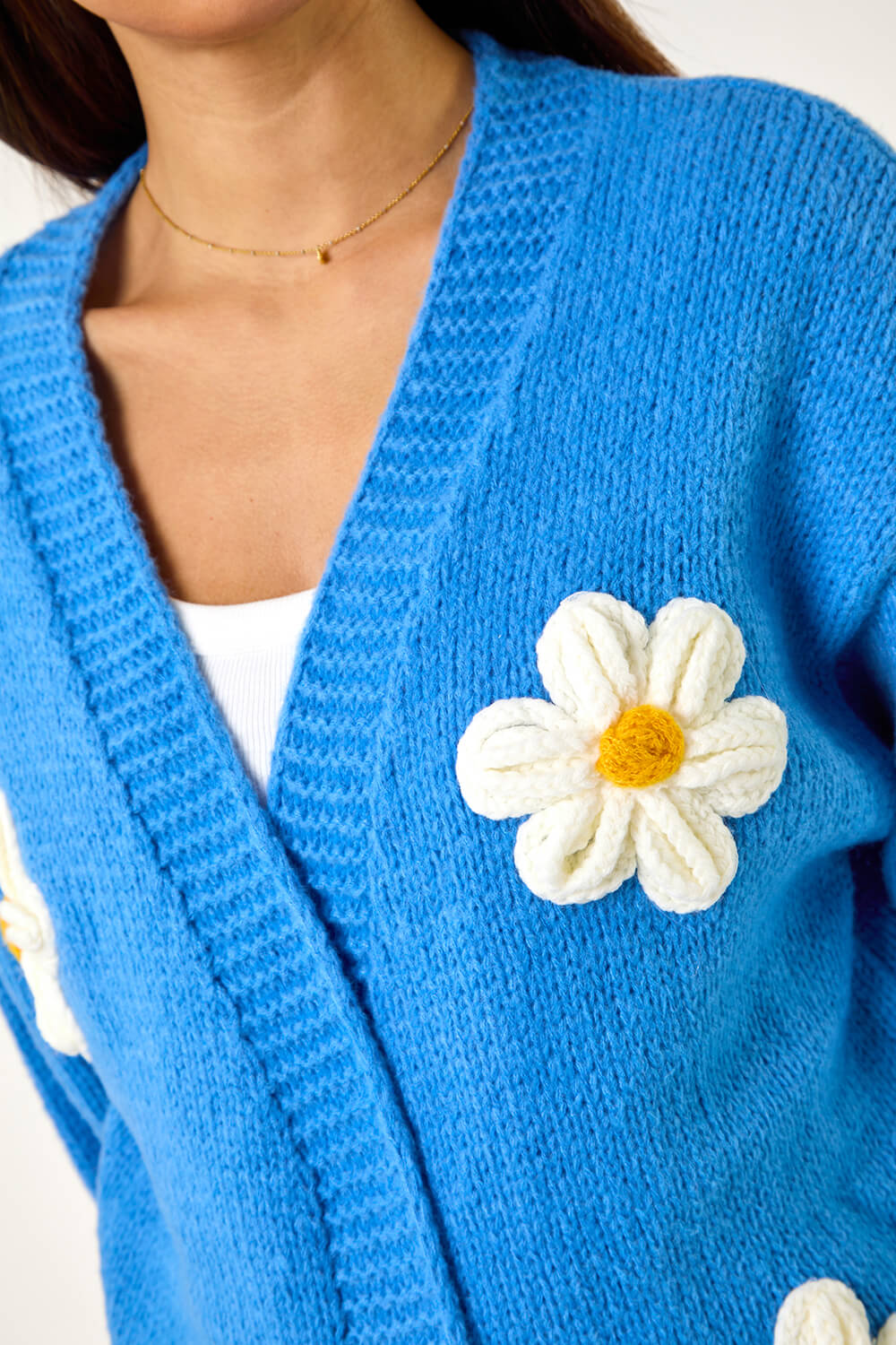 Blue Dusk Daisy Knit Cardigan, Image 6 of 5