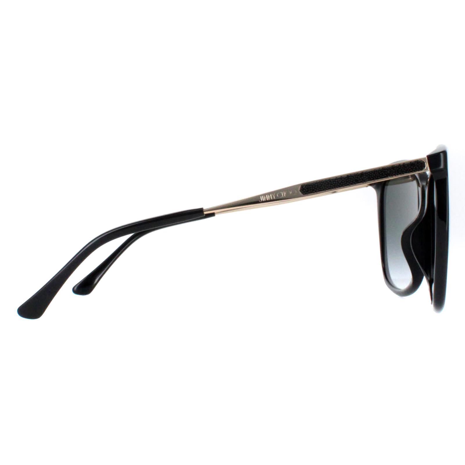 Black Jimmy Choo Black Square Black Grey Gradient NEREA/G/S, Image 4 of 4