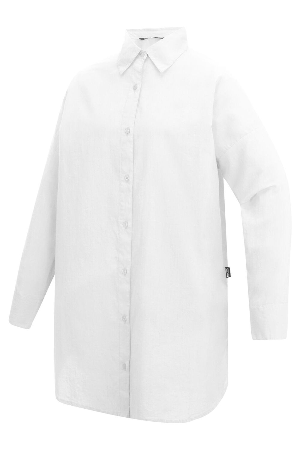 White Prena Cover Up Plain Beach Shirt, Image 4 of 5