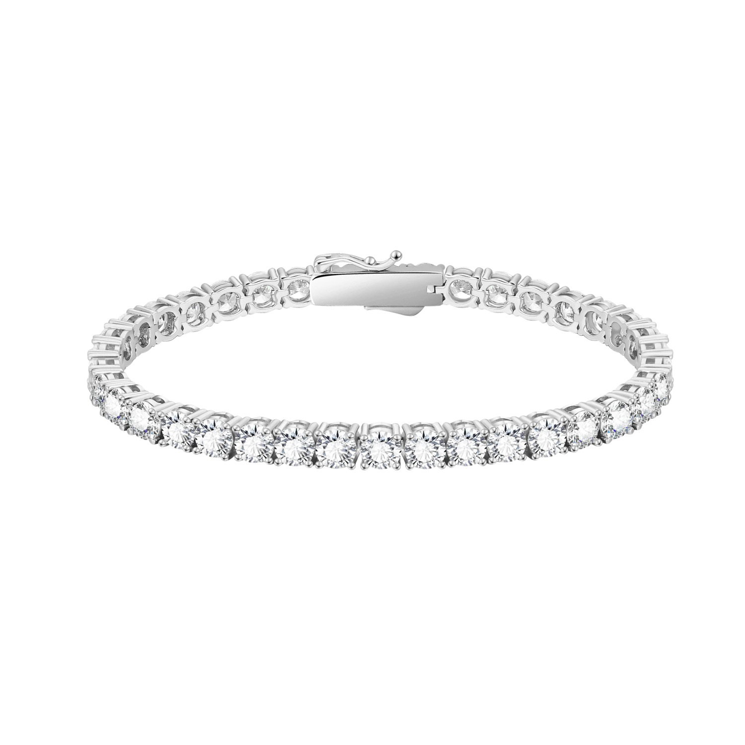Silver Sterling Silver 5mm Tennis Bracelet, Image 1 of 1
