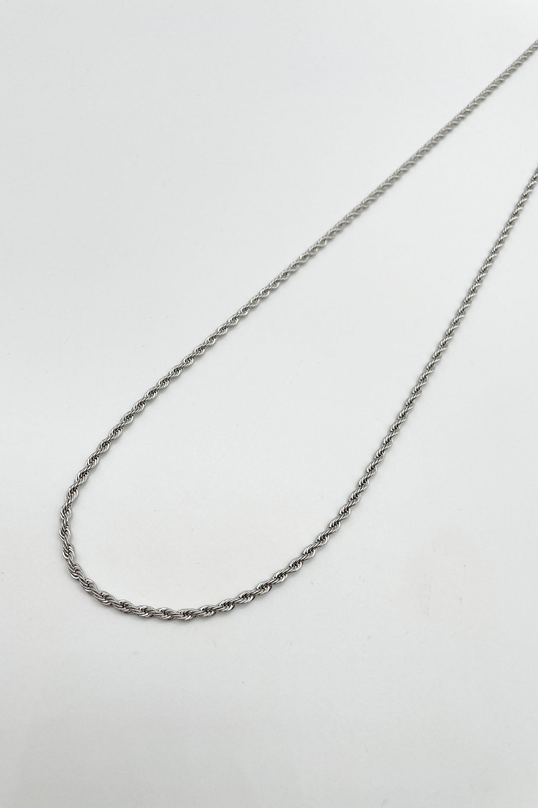 Silver Rope Chain Necklace & Bracelet Set, Image 5 of 6