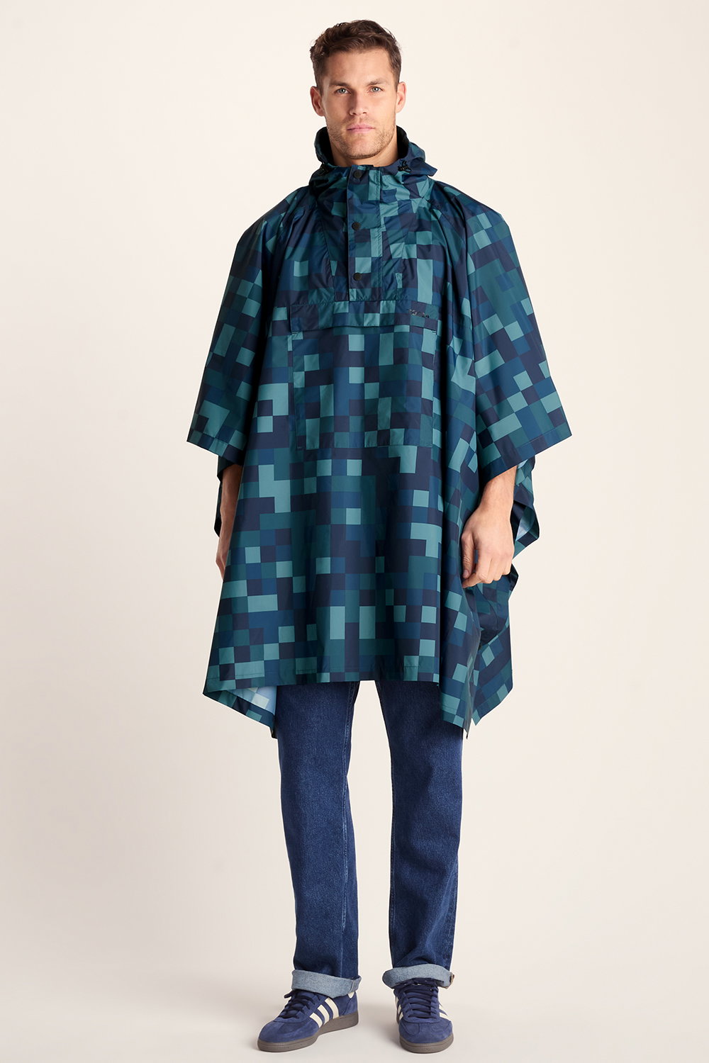 Blue Drench Waterproof Poncho, Image 4 of 6