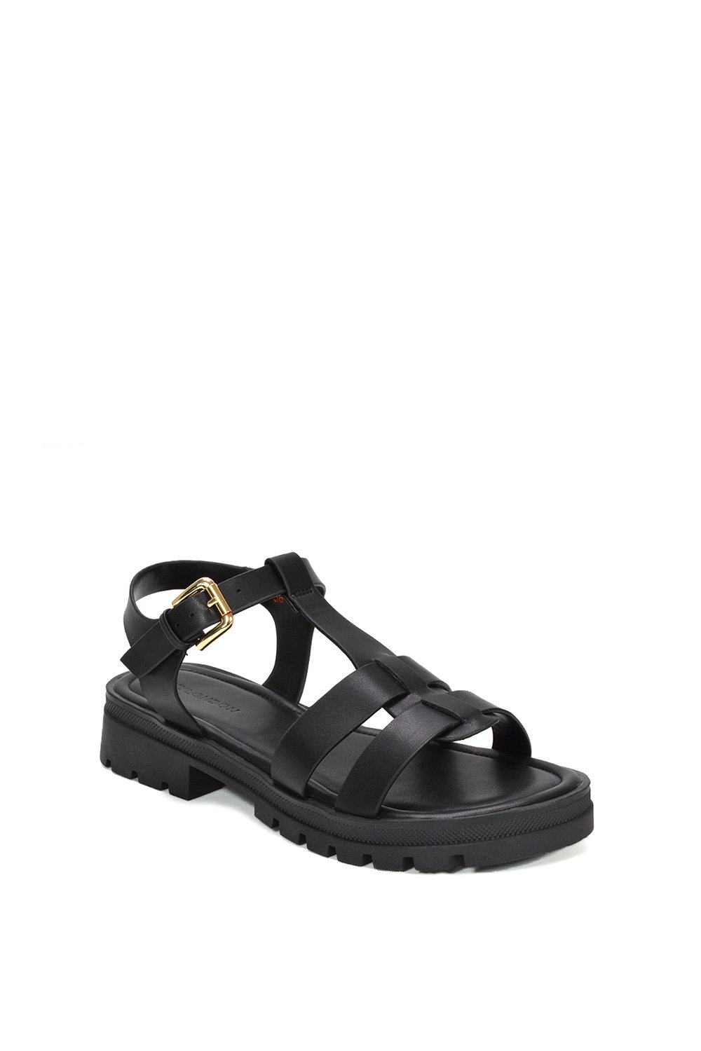 Black XY LONDON Black 'Maddison' Chunky Gladiator Sandals With Ankle Strap, Image 2 of 6