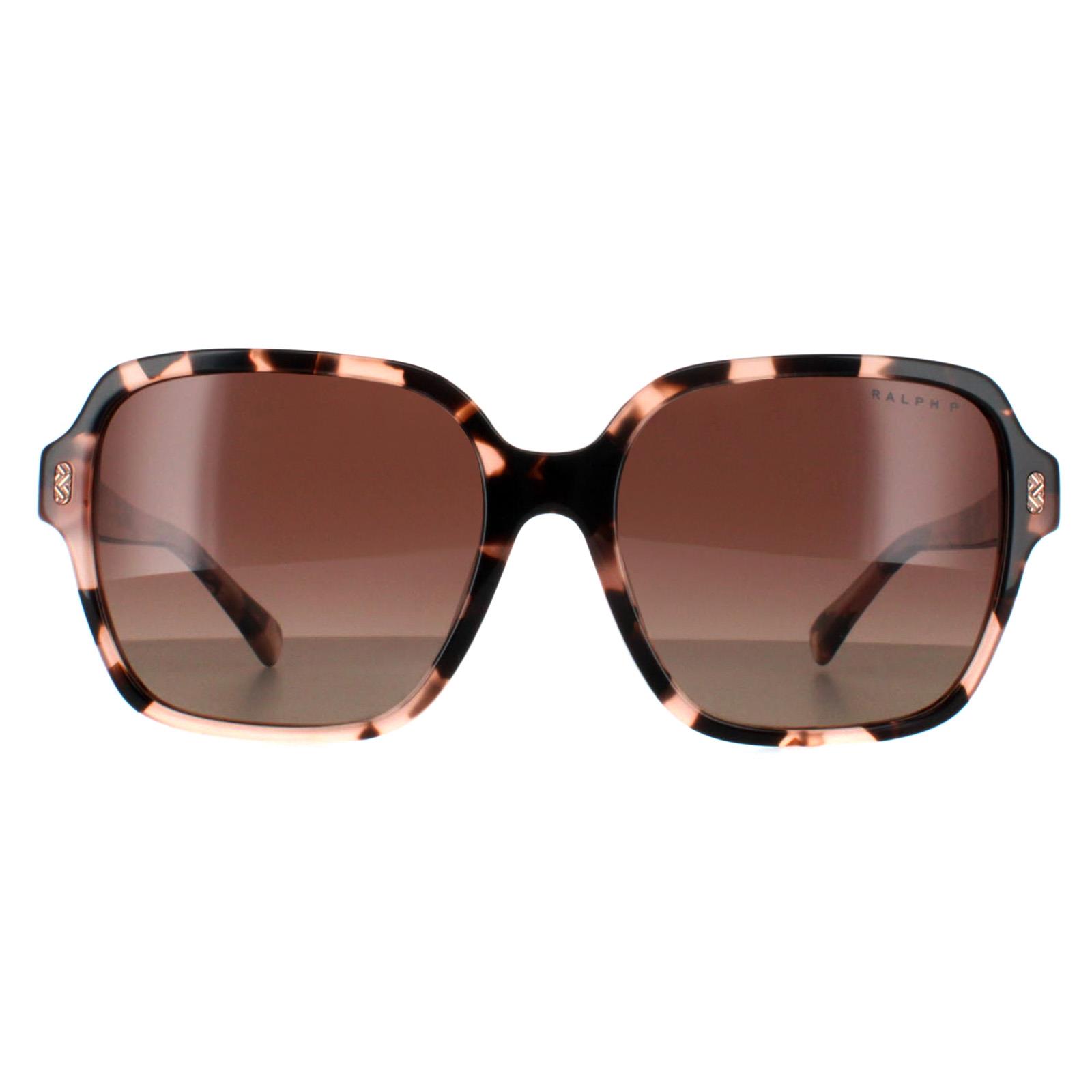 Pink Square Shiny Pink Havana Brown Gradient Polarized RA5304U, Image 1 of 4