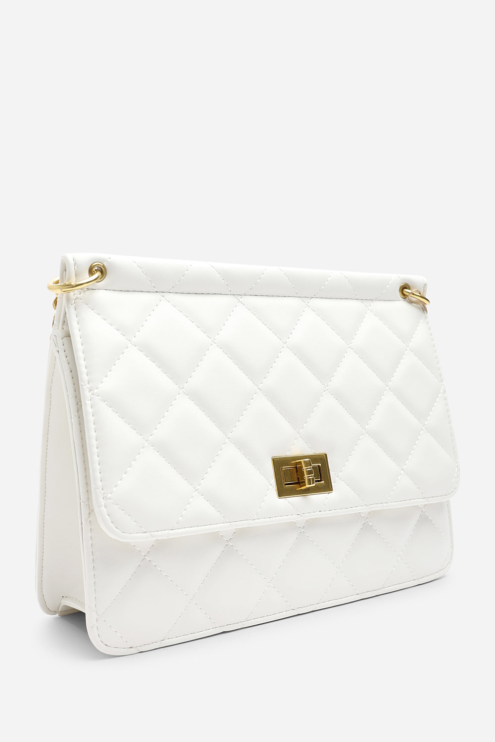 Cream Arisbeth Quilted Cross Body Shoulder Bag, Image 4 of 6