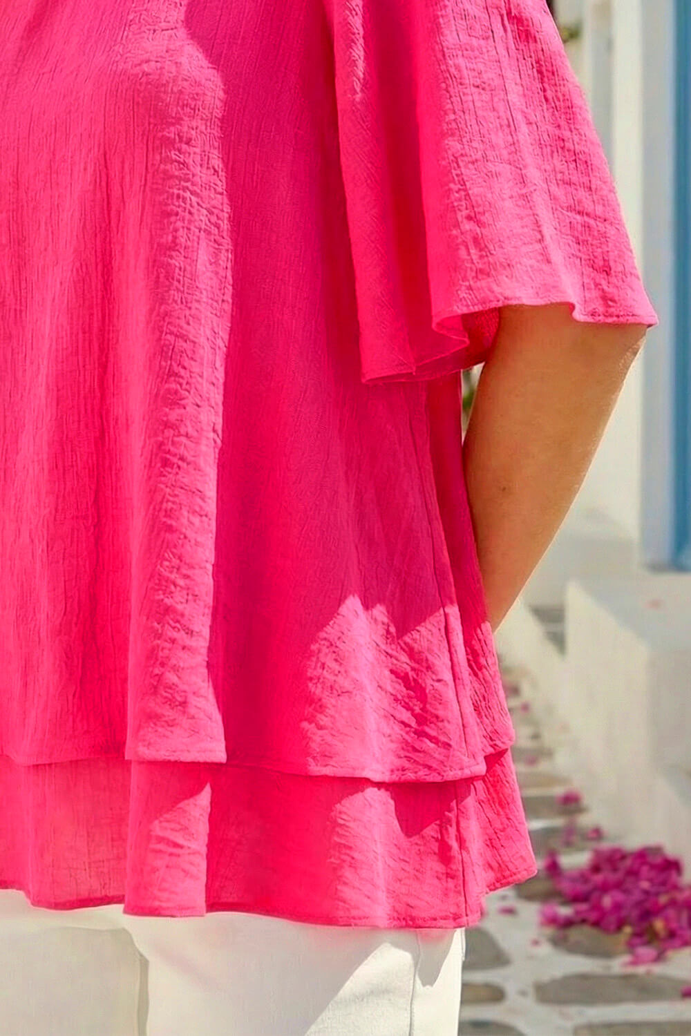 CERISE Double Layered Tunic Top, Image 5 of 4
