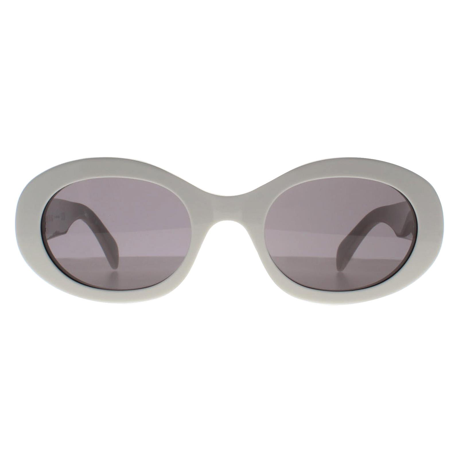White Round Ivory Smoke Grey Triomphe CL40194U, Image 1 of 4