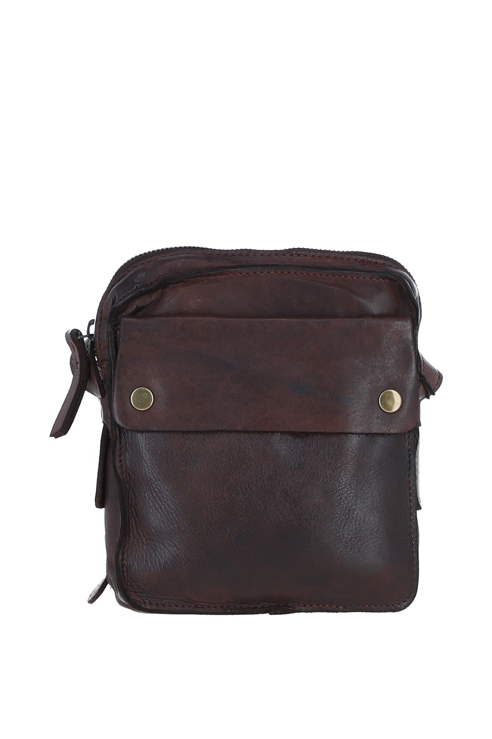 Dark Brown Ashwood Leather Dark Brown Real Leather Cross Body Bag, Image 1 of 4