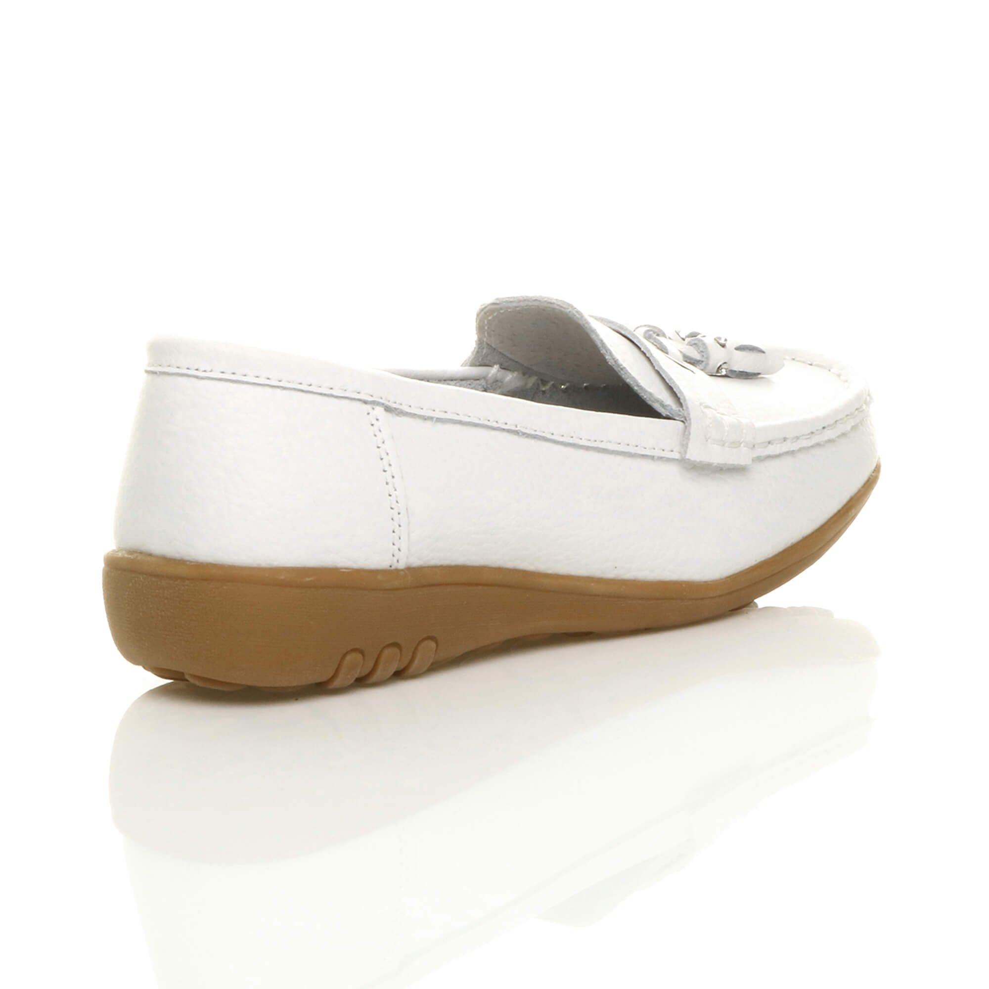 White AJVANI White Comfort Boat Shoes Loafers, Image 4 of 8
