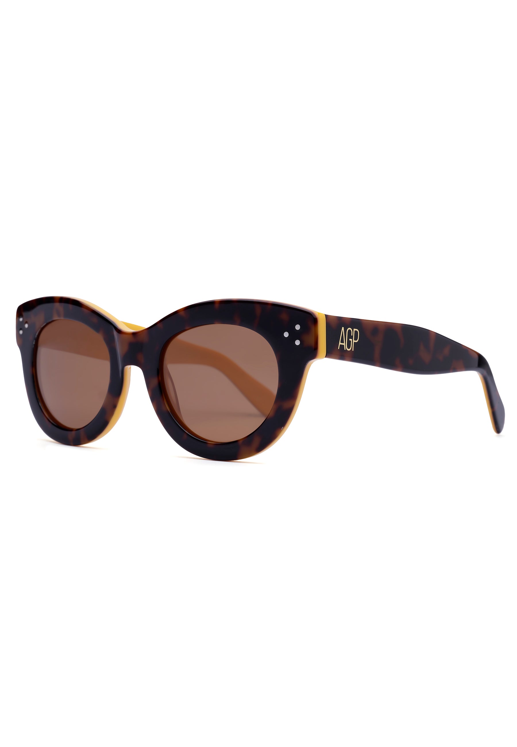 Black Retro Round-Frame Fashion Sunglasses