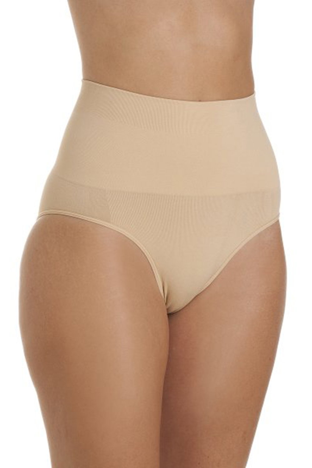 Beige Seamfree Shapewear Comfort Control Brief, Image 1 of 1