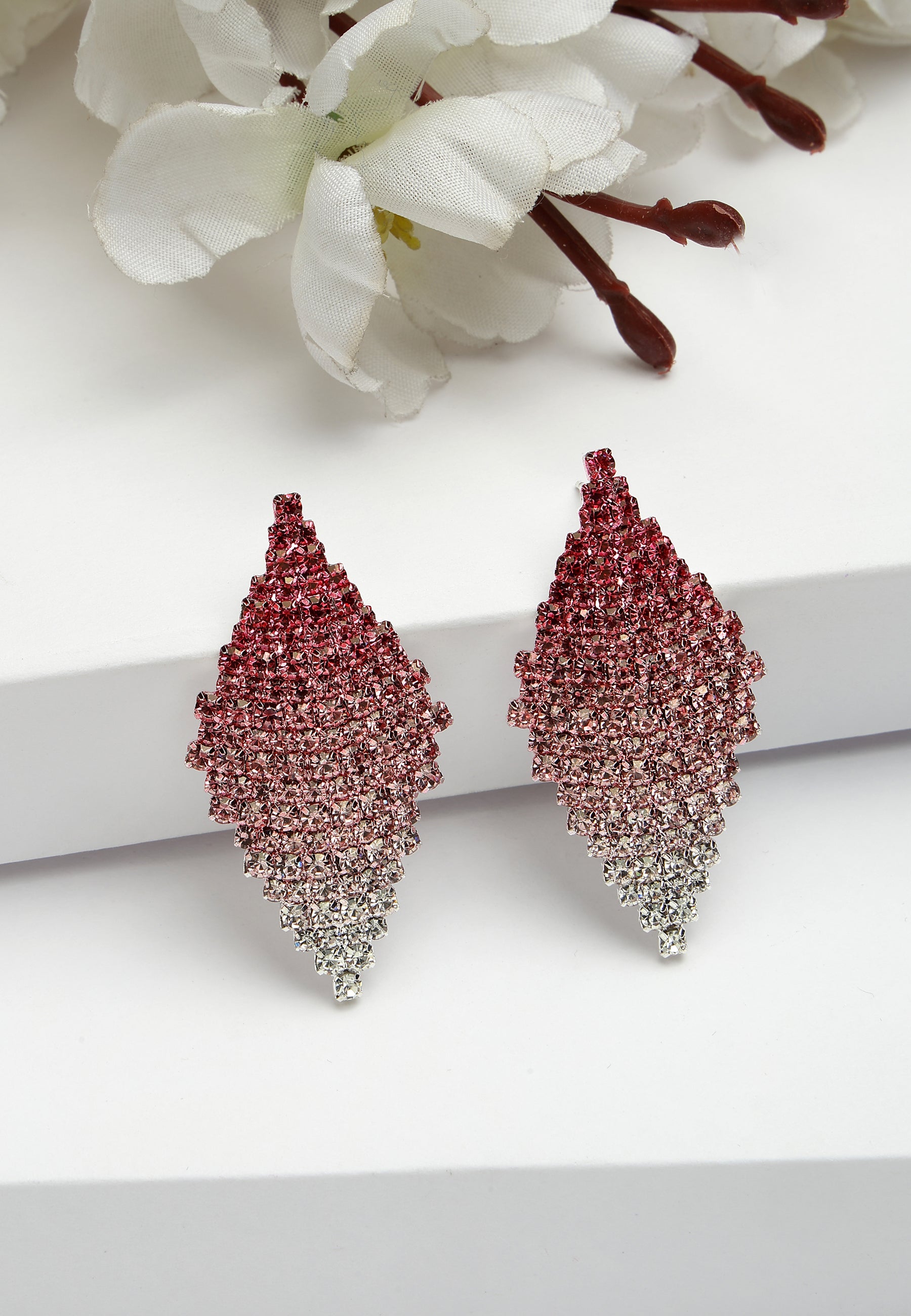 Pink AVANT-GARDE PARIS Pink Diva Collection Chandelier Drop Earrings, Image 2 of 5