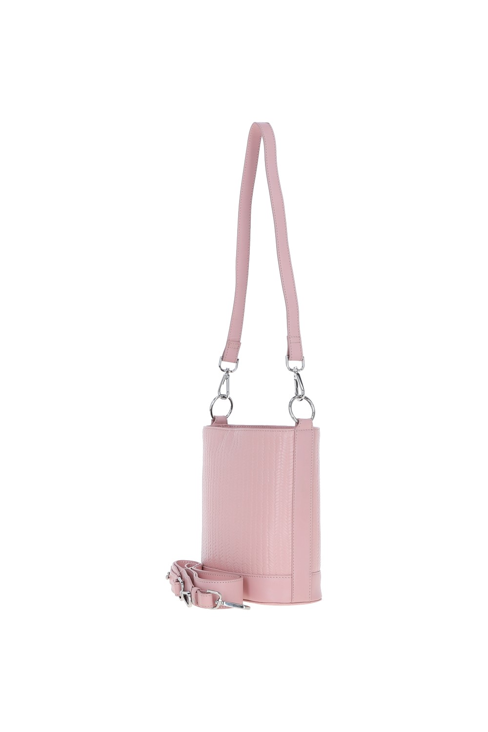 Pink Ashwood Leather Pink Elegant Crossbody Bucket Bag, Image 4 of 6