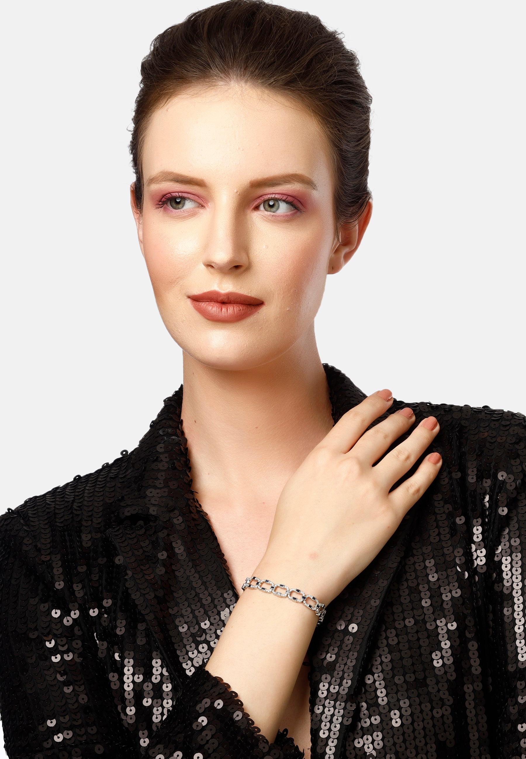 Blue Diva Interlock Bracelet, Image 4 of 5