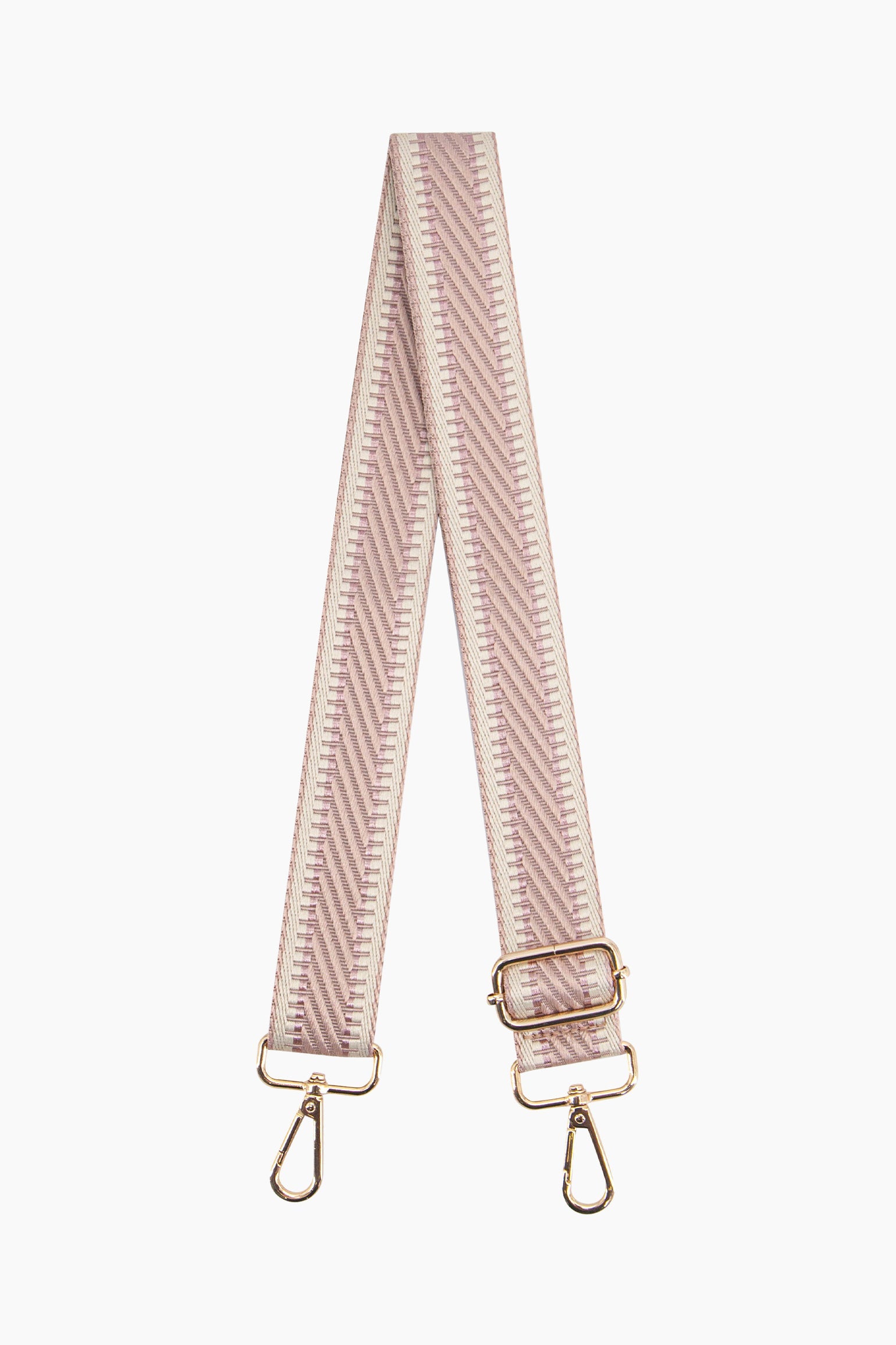 Beige Sarta Beige Stripe Trim Woven Bag Strap, Image 1 of 4