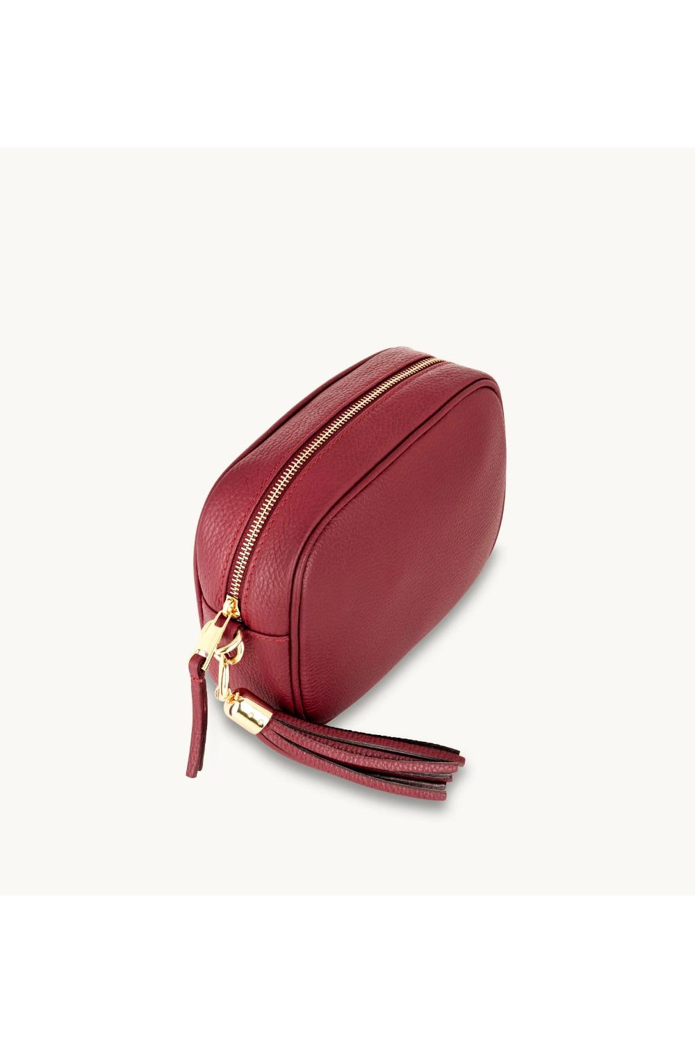 Red The Tassel Red Leather Crossbody Bag, Image 3 of 5