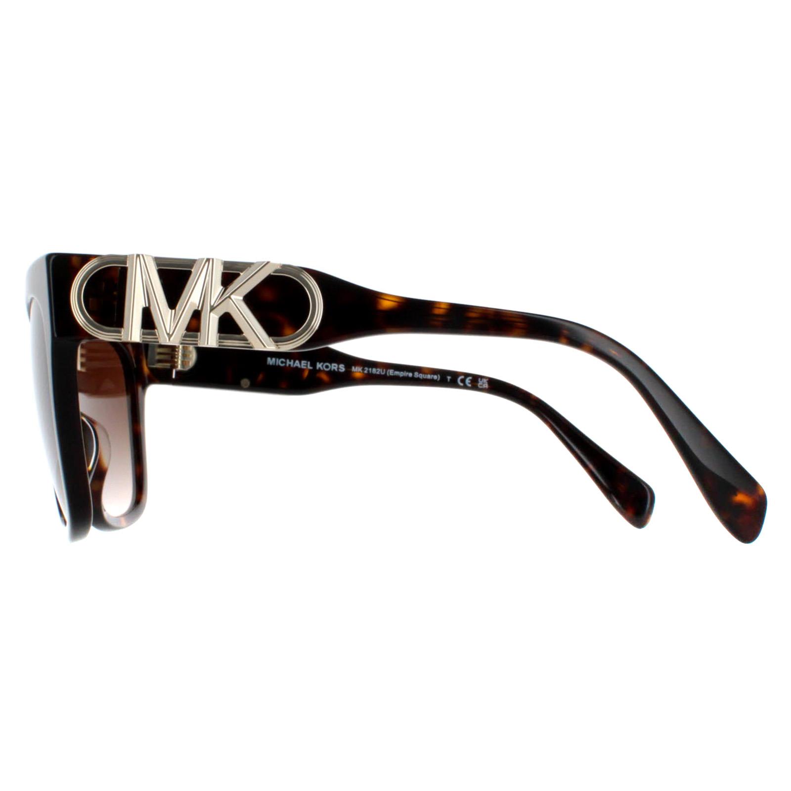 Brown Michael Kors Brown Cat Eye Dark Tortoise Brown Gradient MK2182U Empire Square, Image 3 of 4