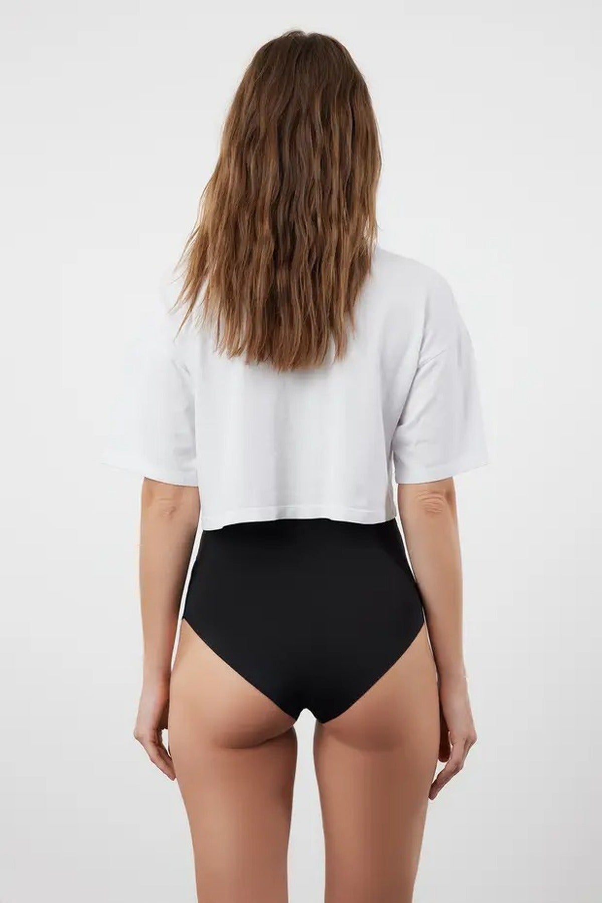 Black 3 Pack Seamless High Waist Knitted Briefs, Image 4 of 4