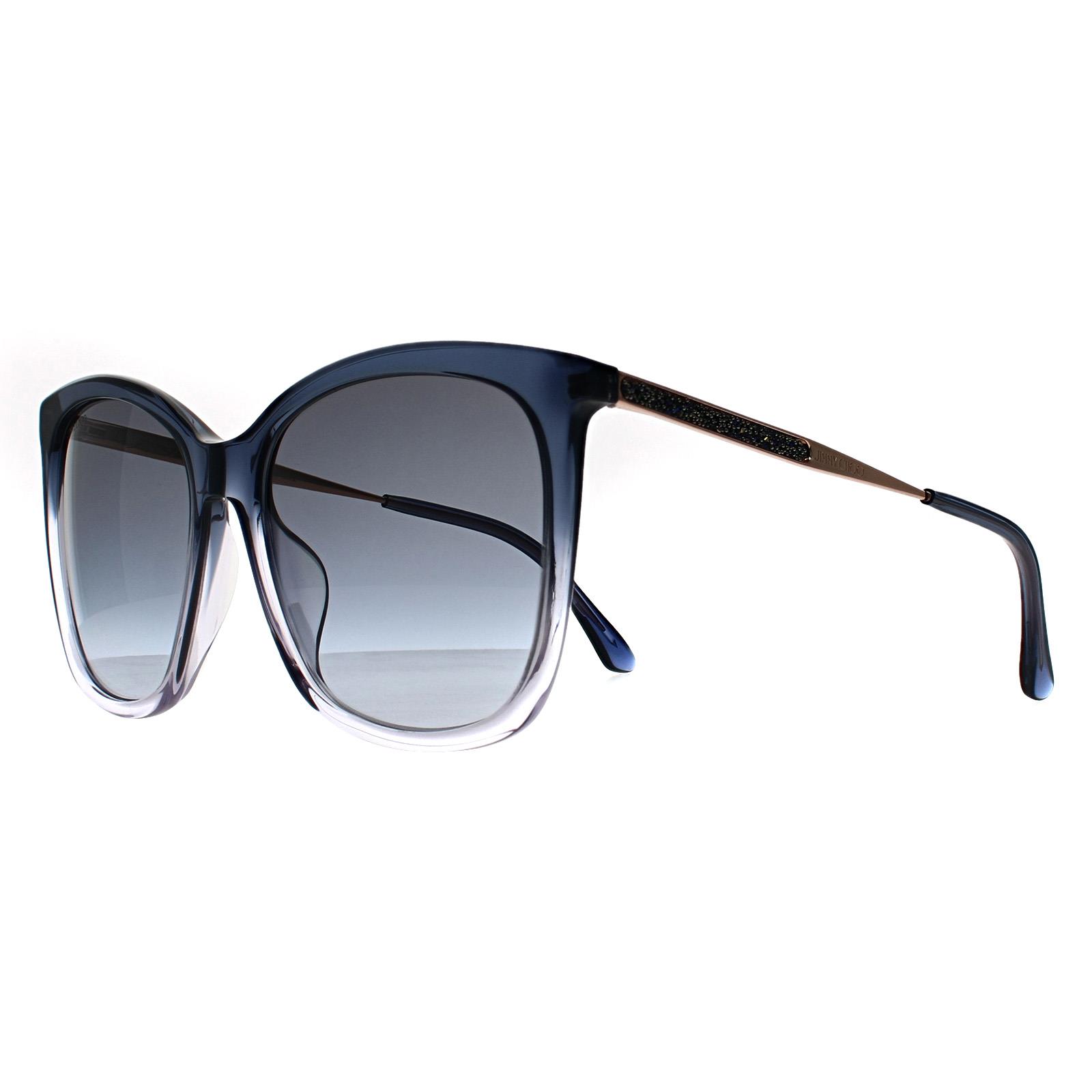 Blue Jimmy Choo Blue Square Blue Fade Grey Gradient NEREA/G/S, Image 2 of 3