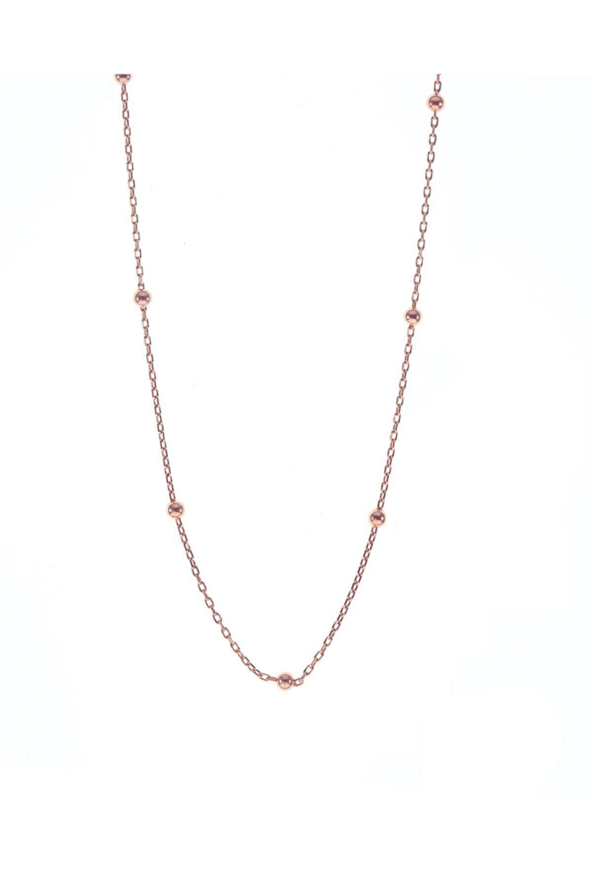 Rose Gold Spero Rose Gold Bead Chain Sterling Silver Satellite Necklace, Image 1 of 1