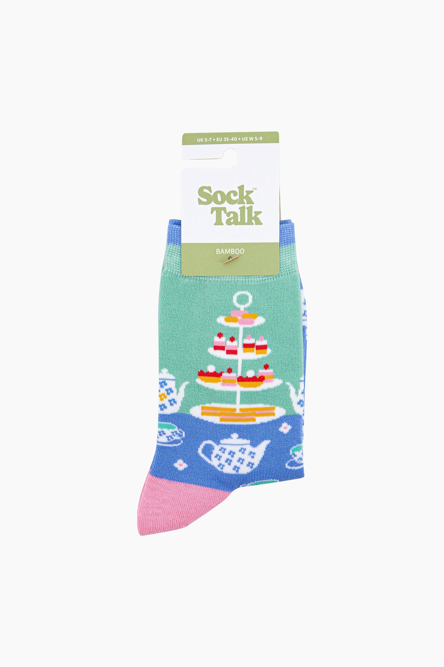 Multi Afternoon High Tea Bamboo Socks, Image 4 of 4